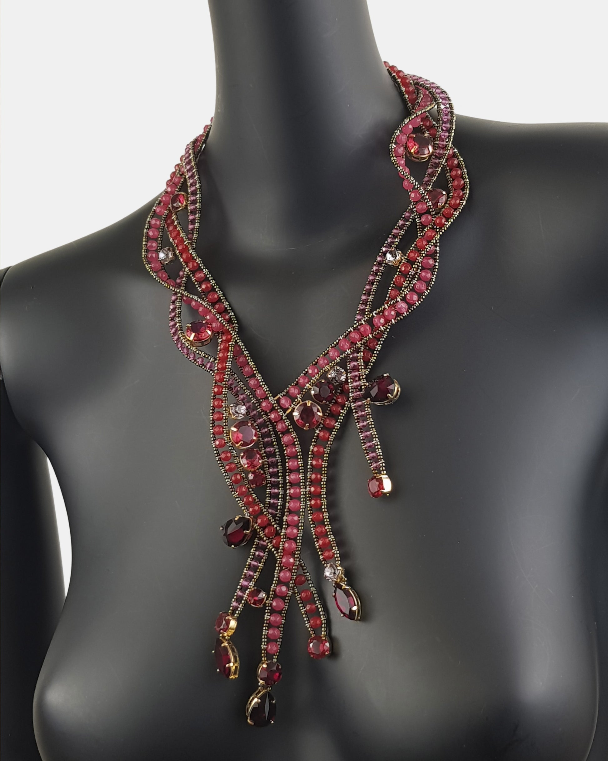 Collar entrelazado Energía Vital cristales