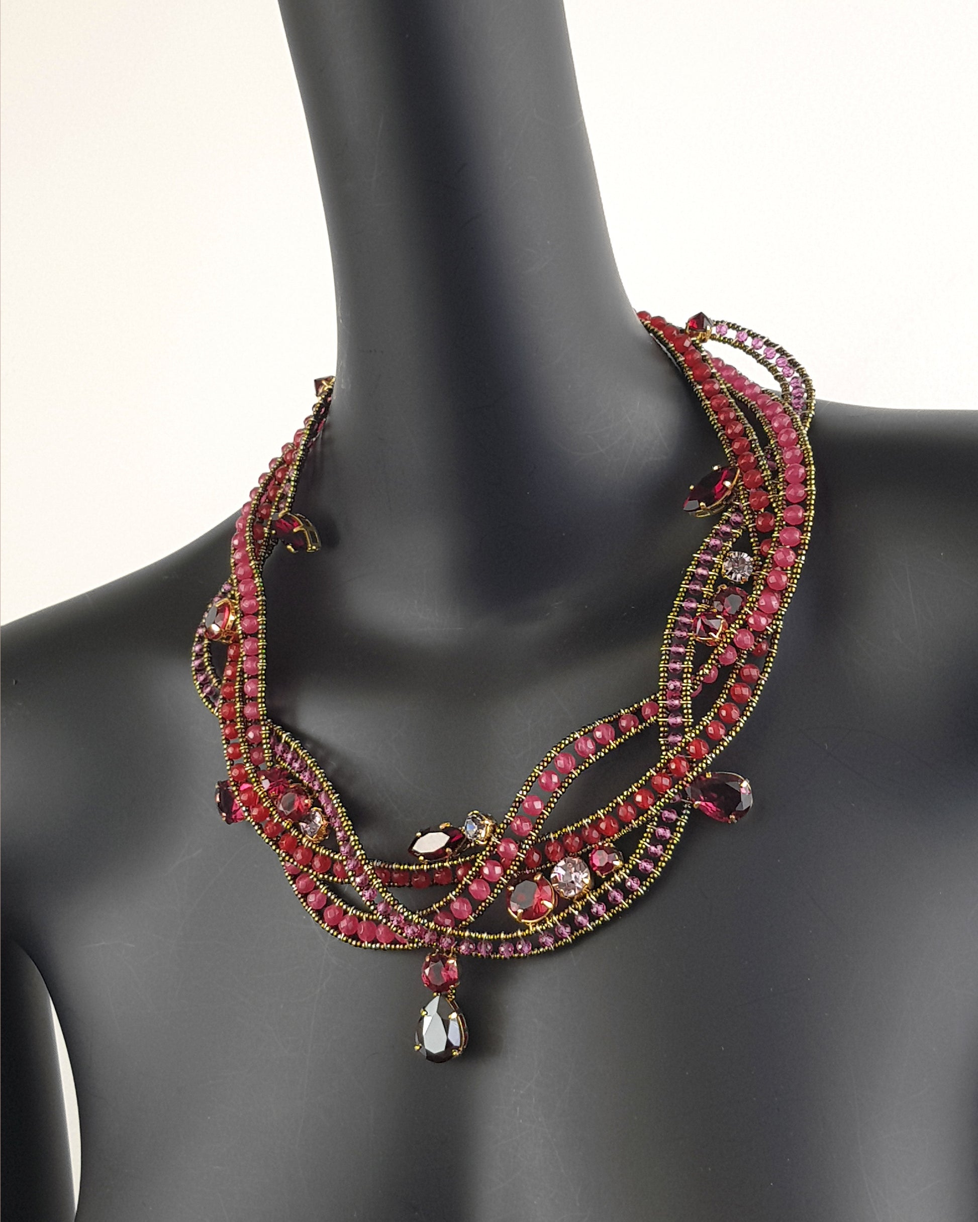 Collar corto Energía Vital cristal rojo