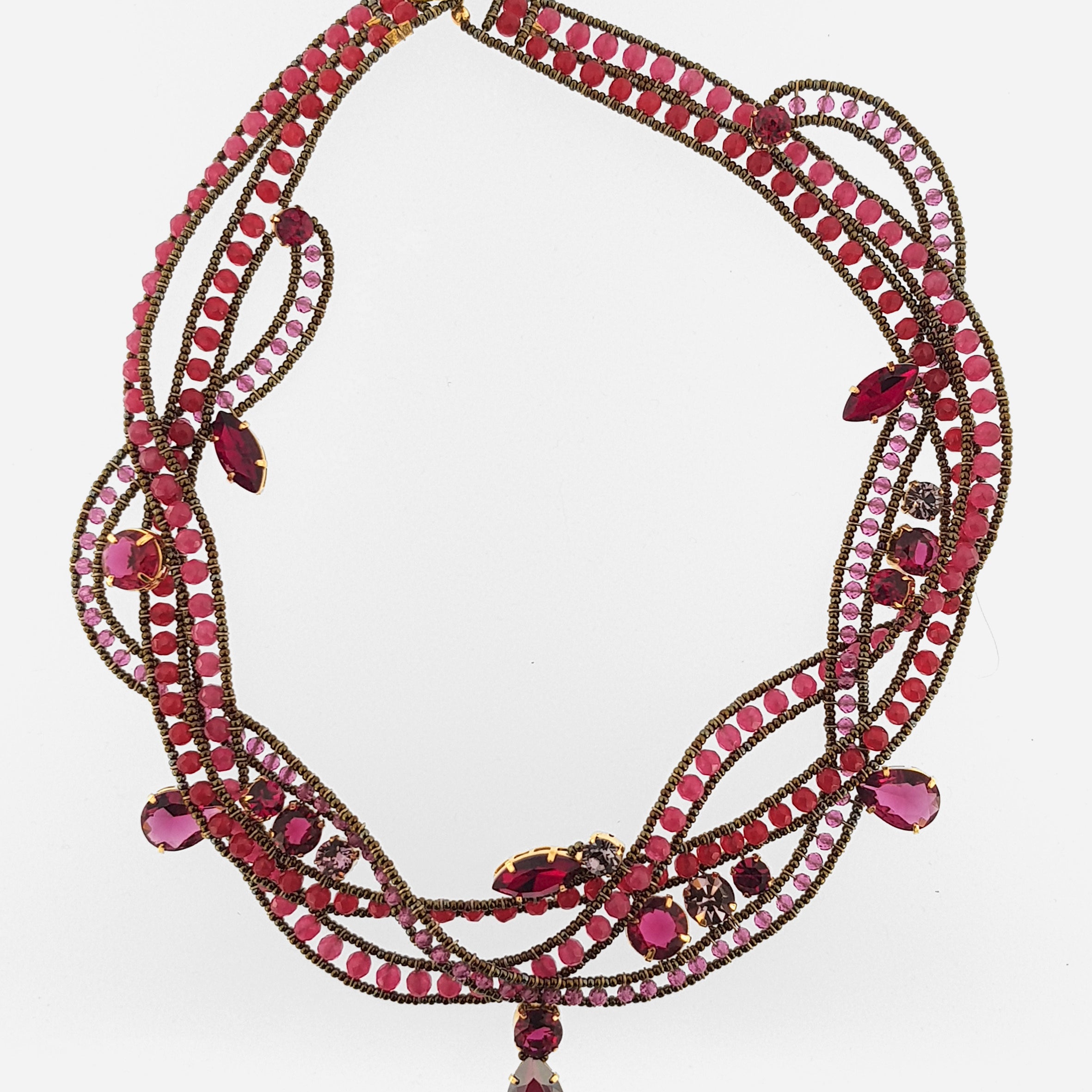 Collar corto Energía Vital cristal rojo