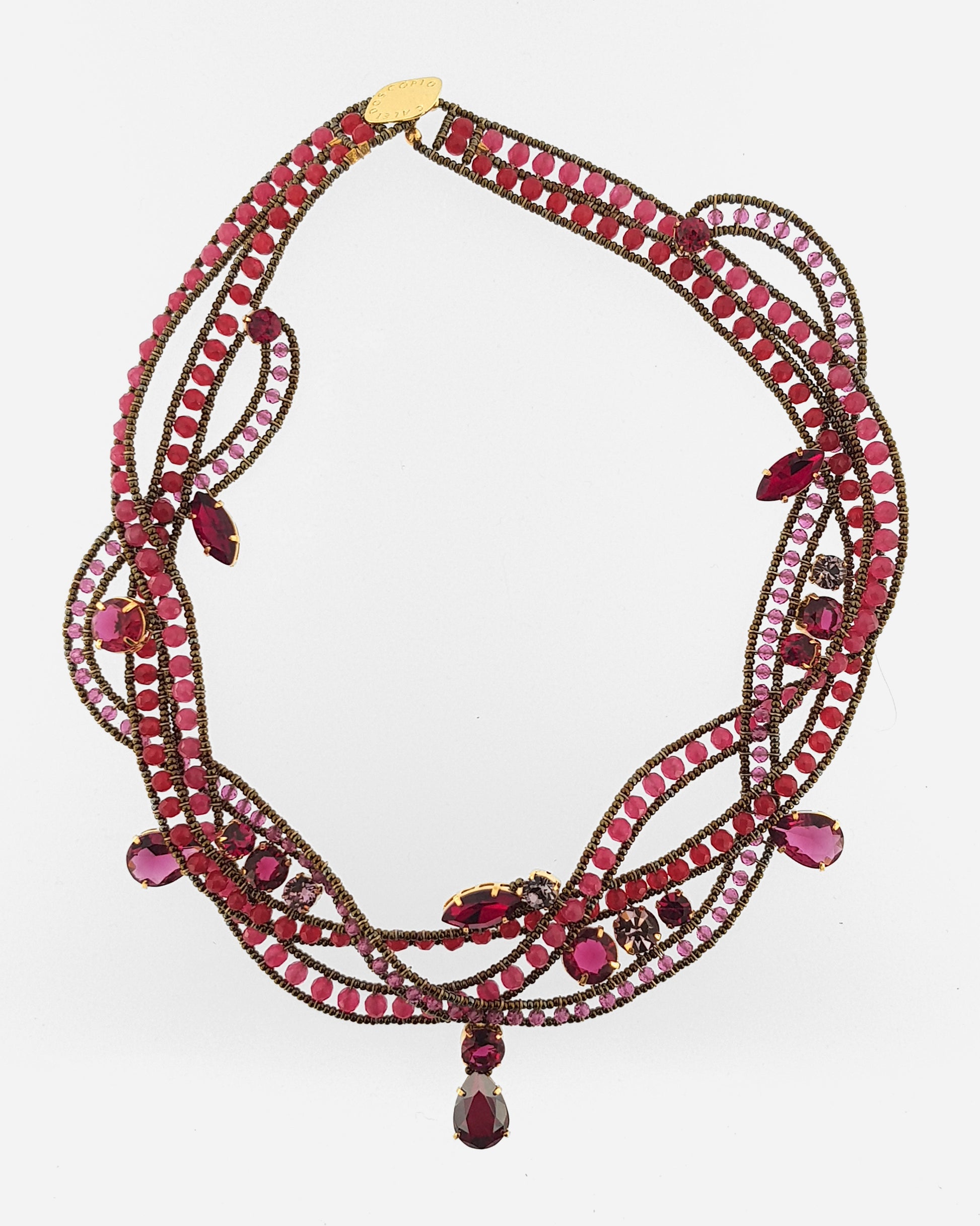 Collar corto Energía Vital cristal rojo