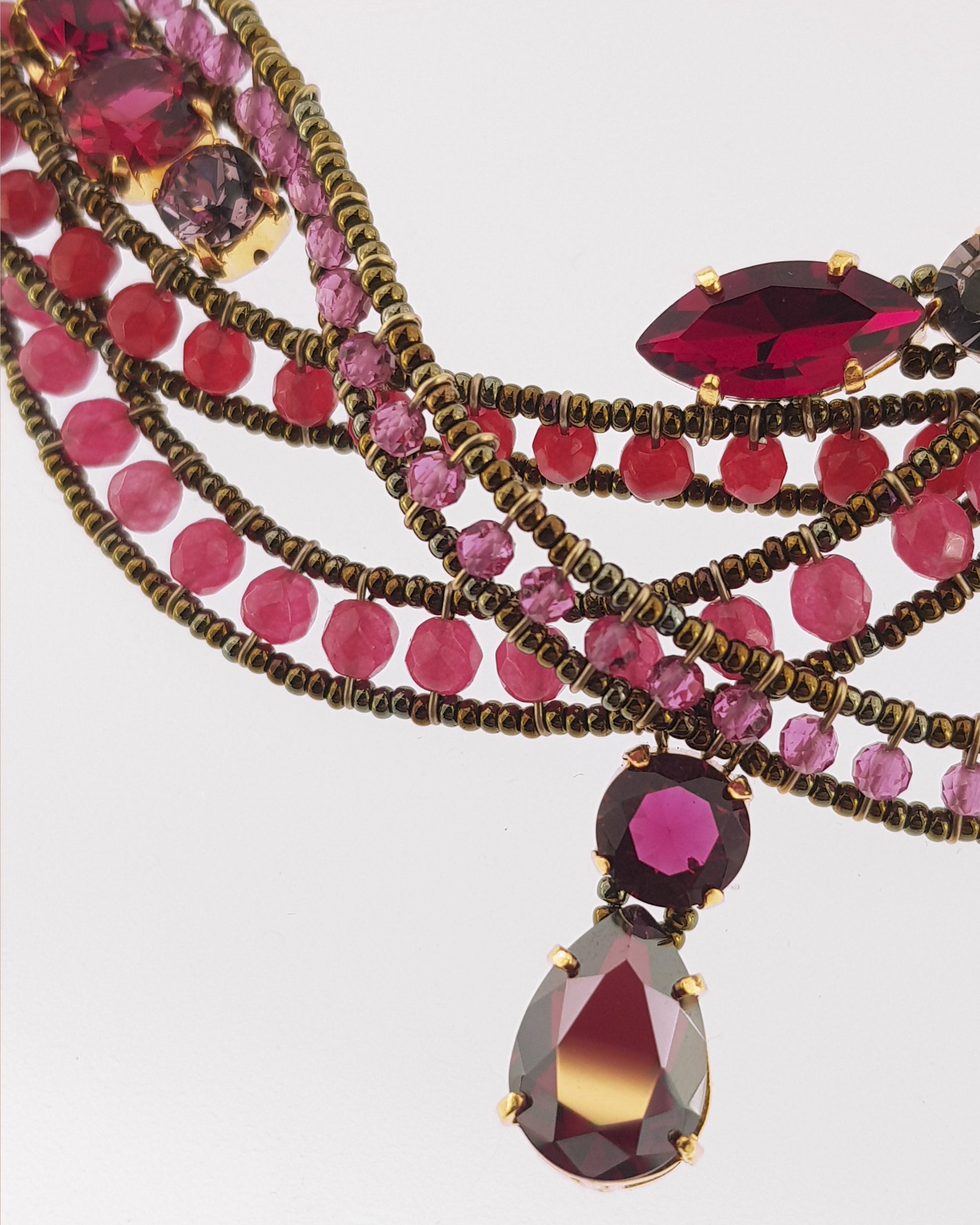 Collar corto Energía Vital cristal rojo