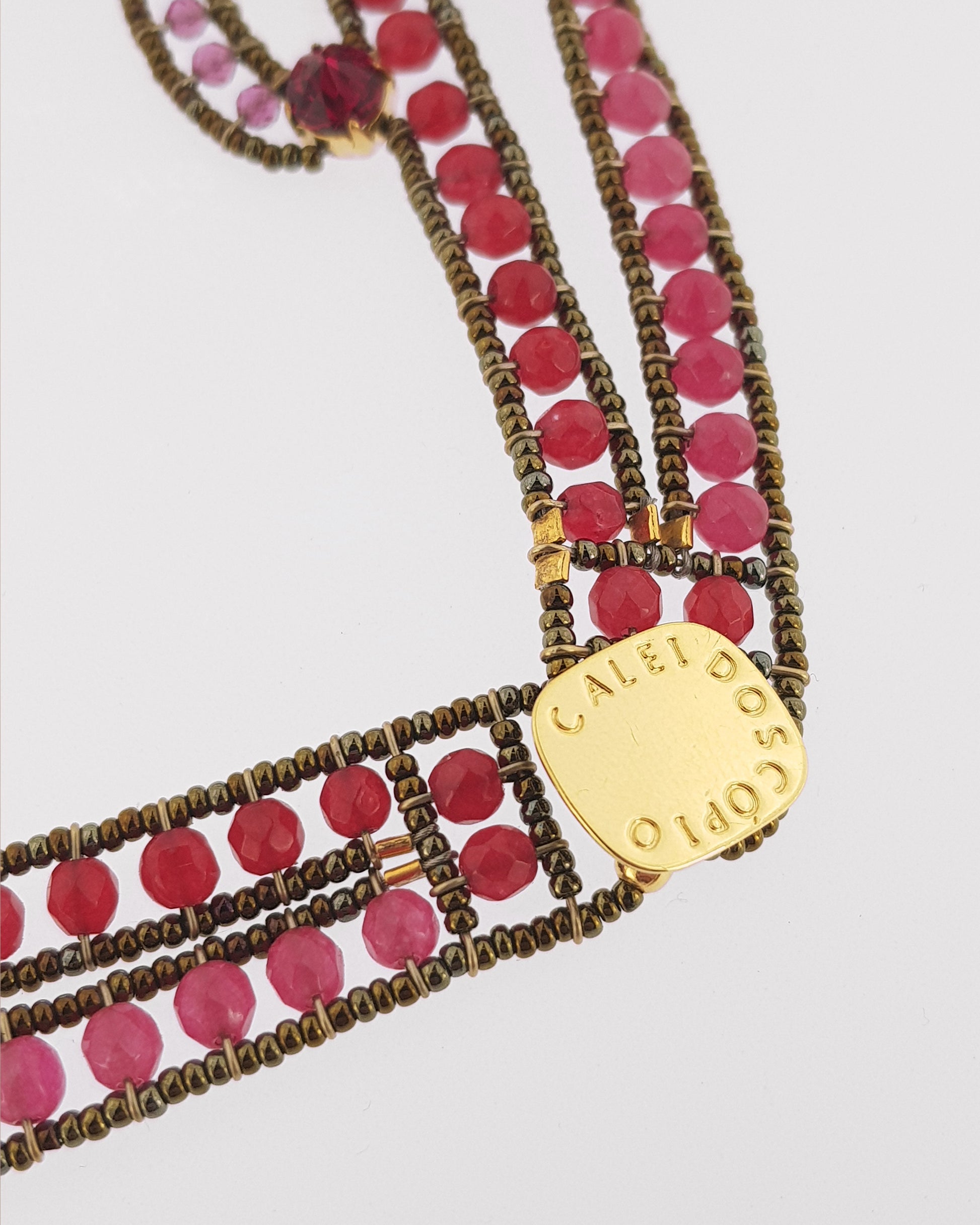 Collar corto Energía Vital cristal rojo