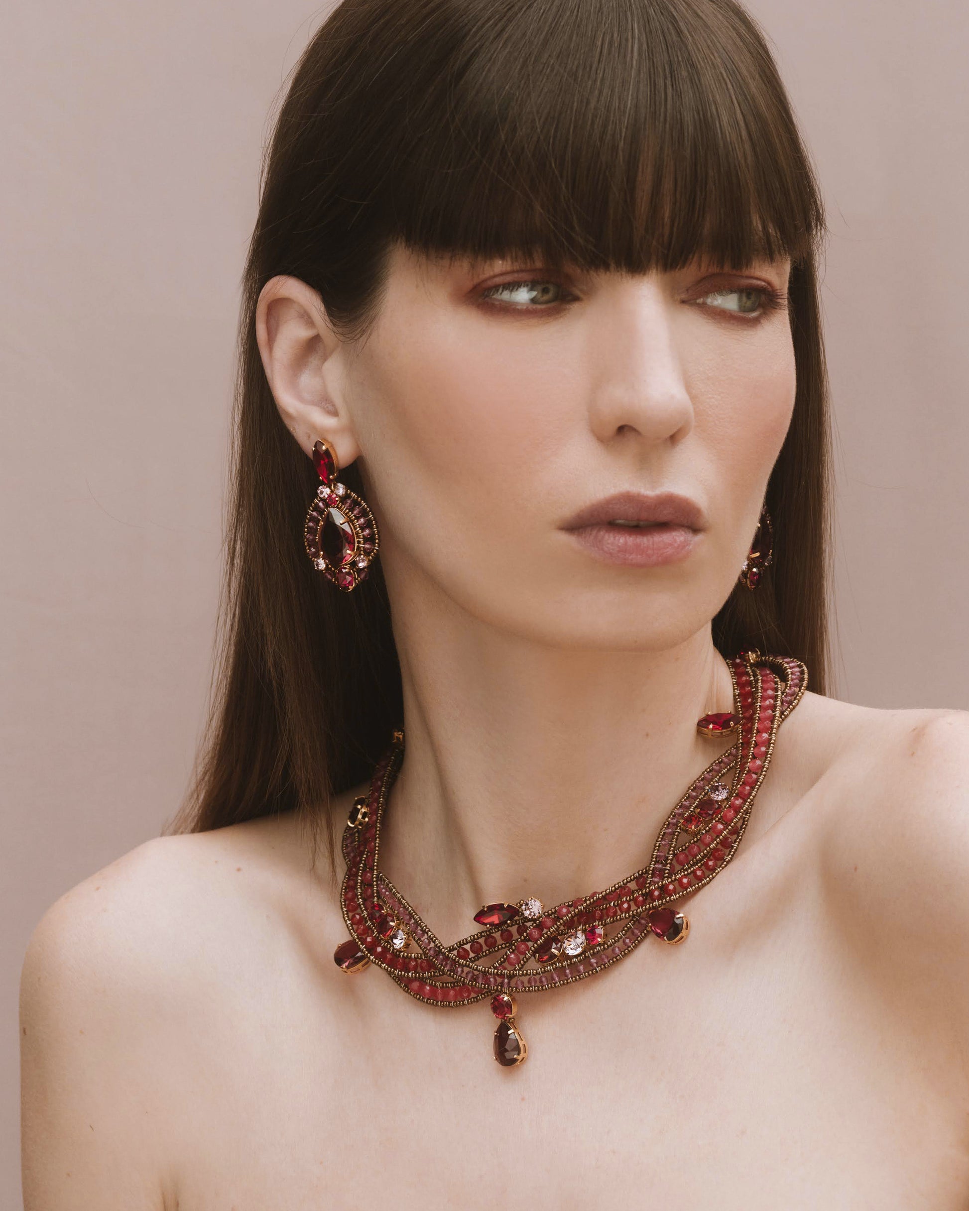 Collar corto Energía Vital cristal rojo