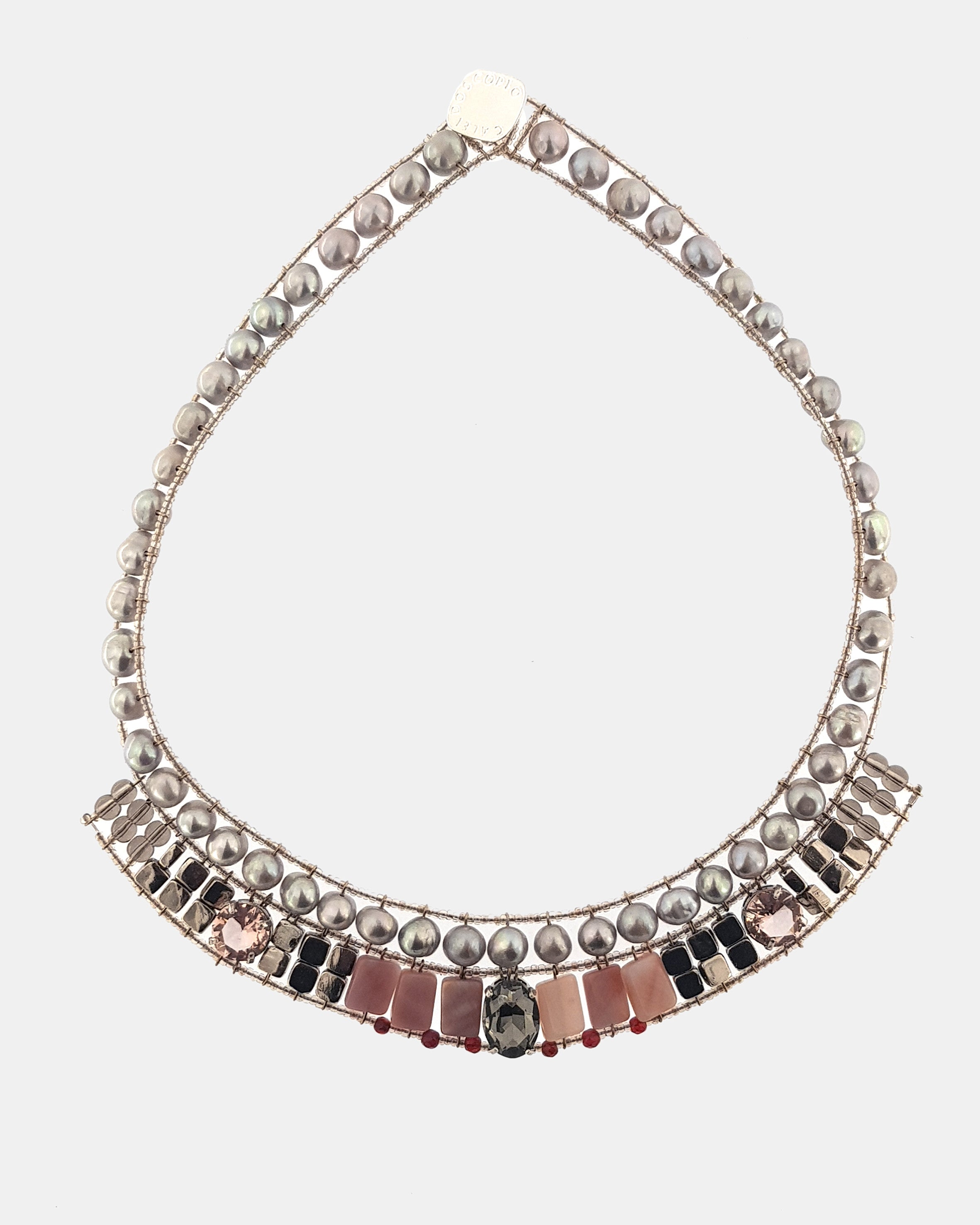 Collar Tribo perlas y cristal