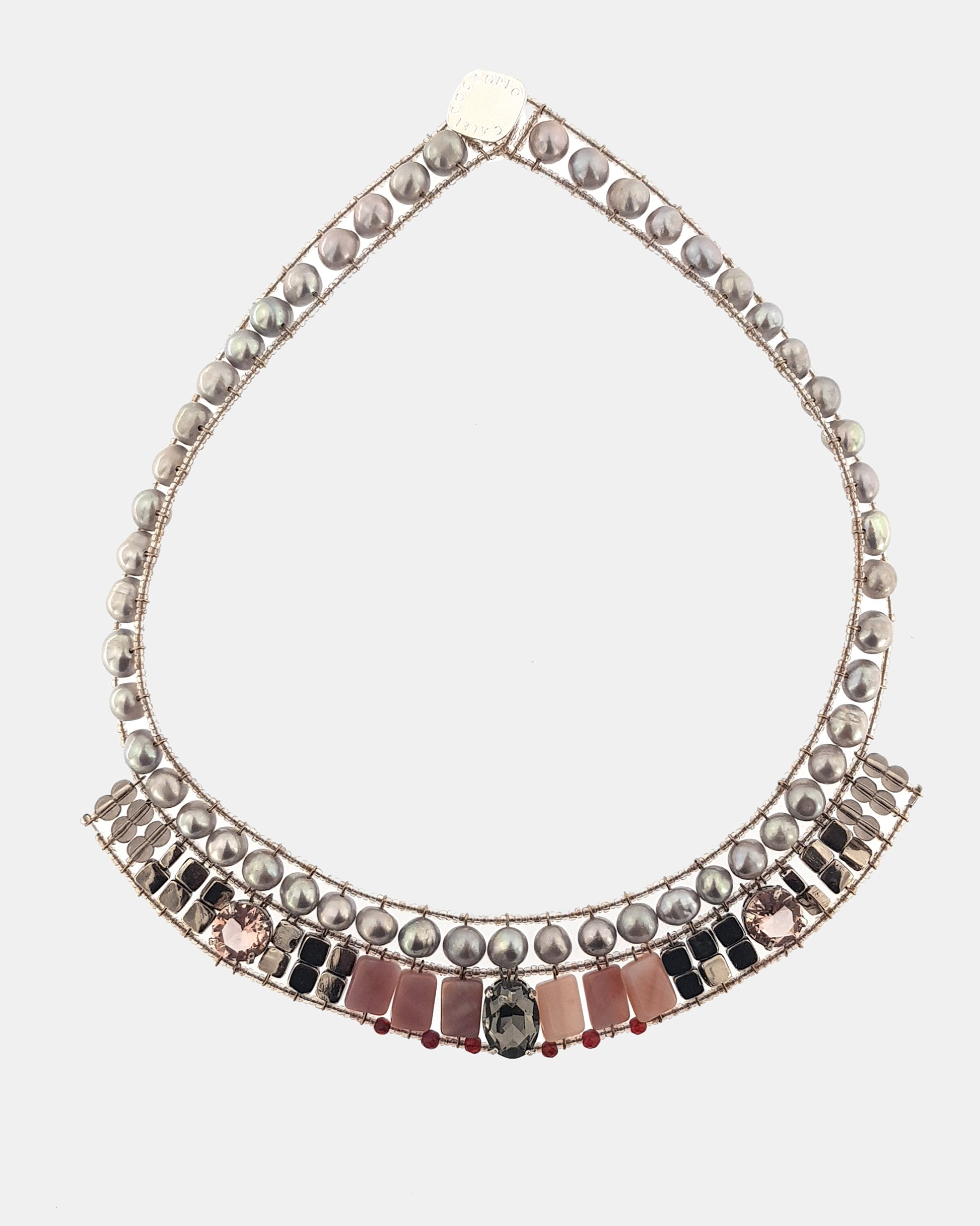 Collar Tribo perlas y cristal