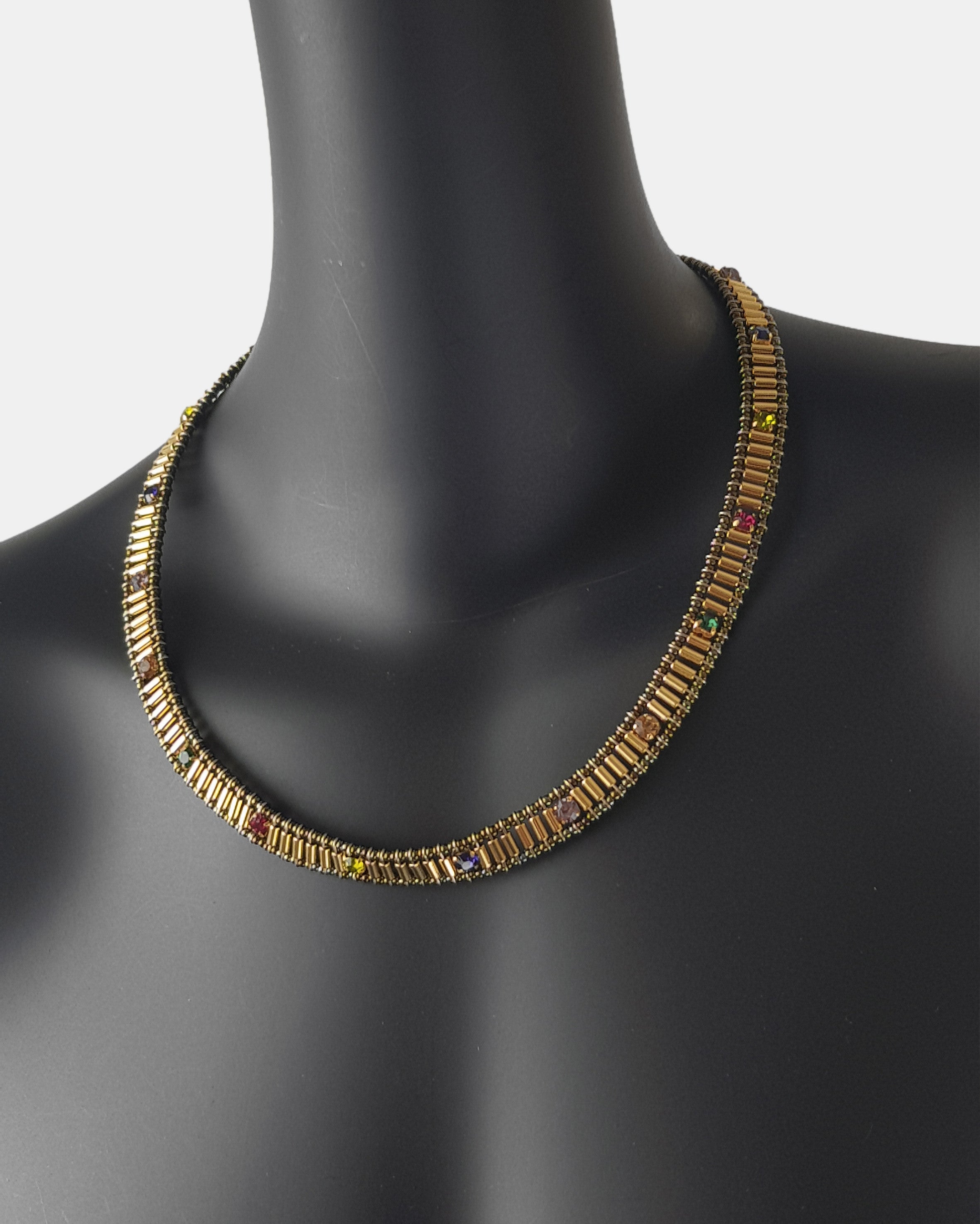 Collar Riviera cristales multicolor