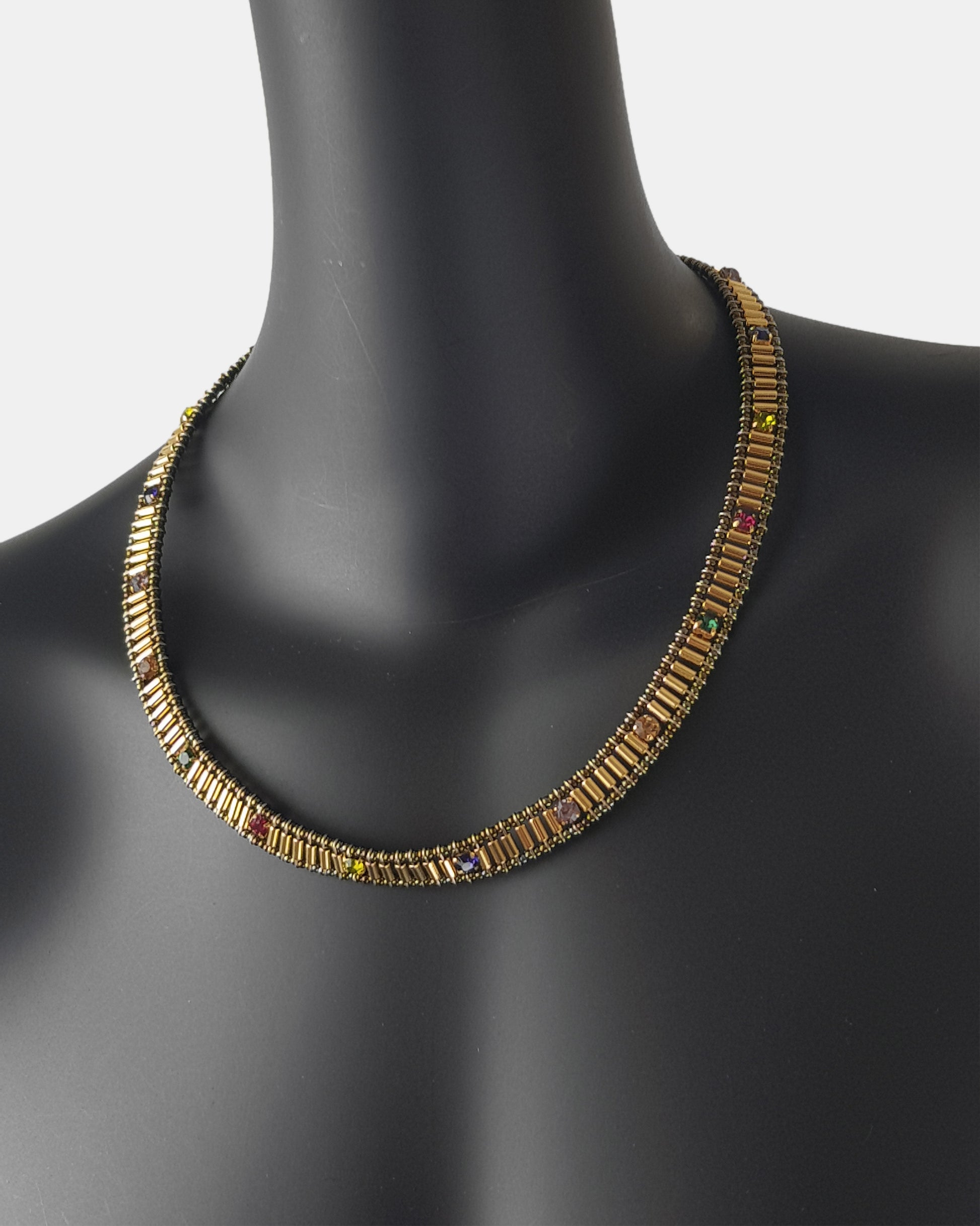 Collar Riviera cristales multicolor