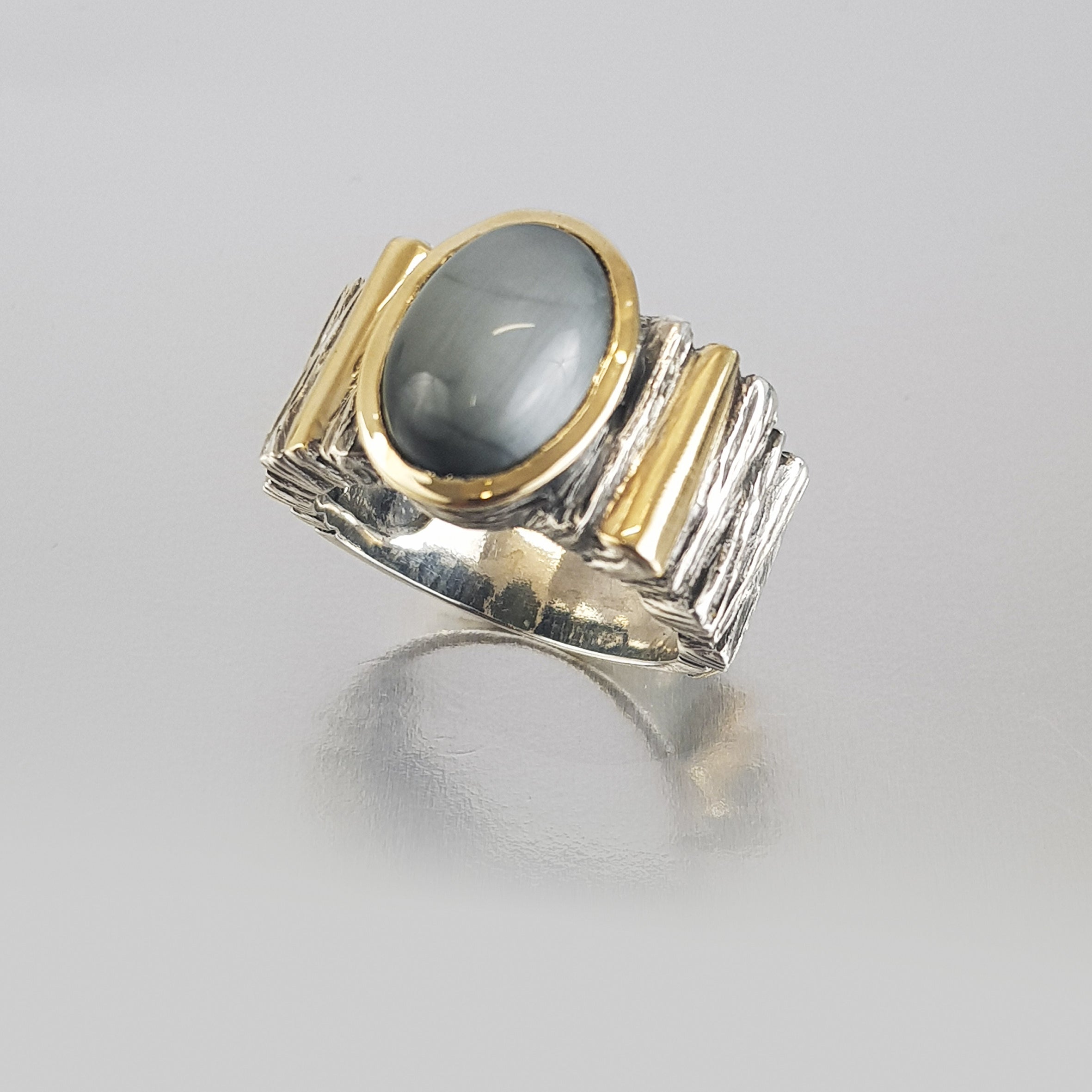 Anillo plata y ojo de sapo