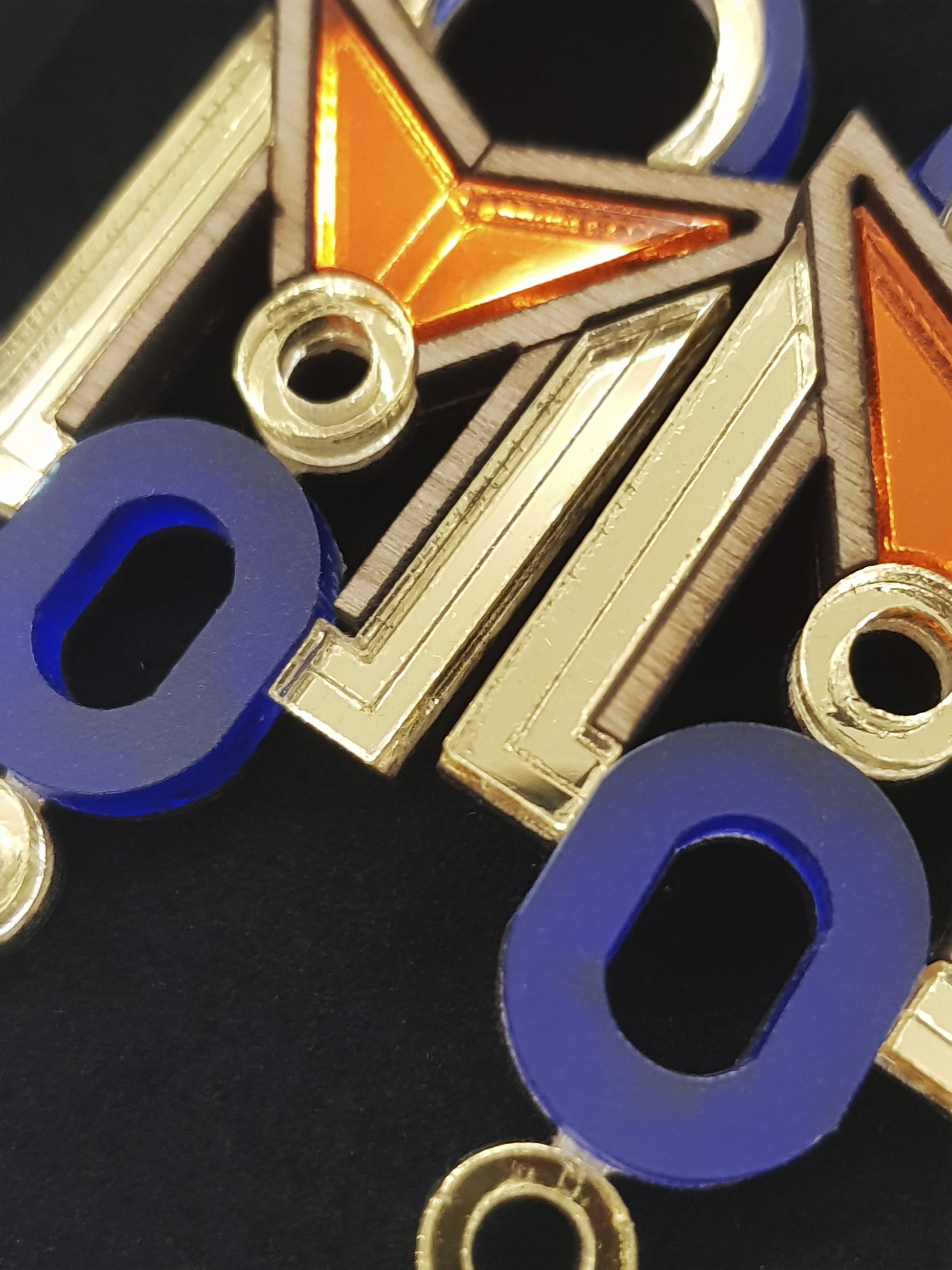 Pendientes Florence Naranja y Oro