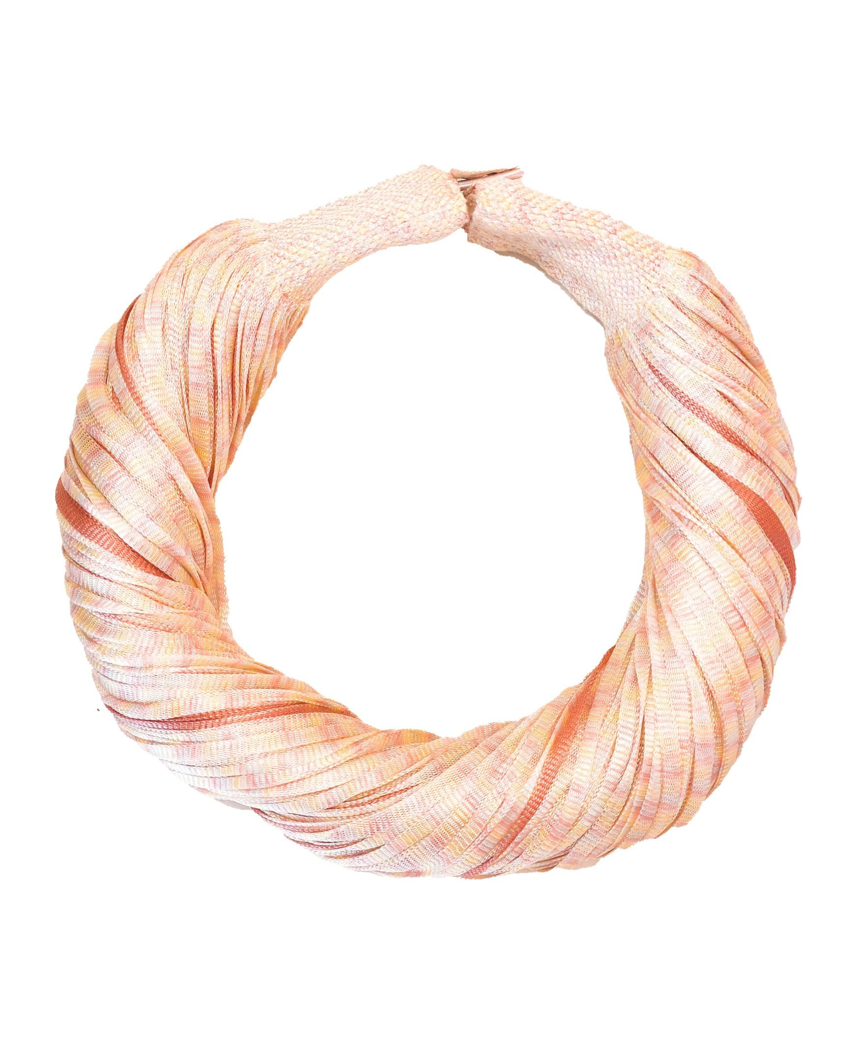 Collar de Seda rosa y beige