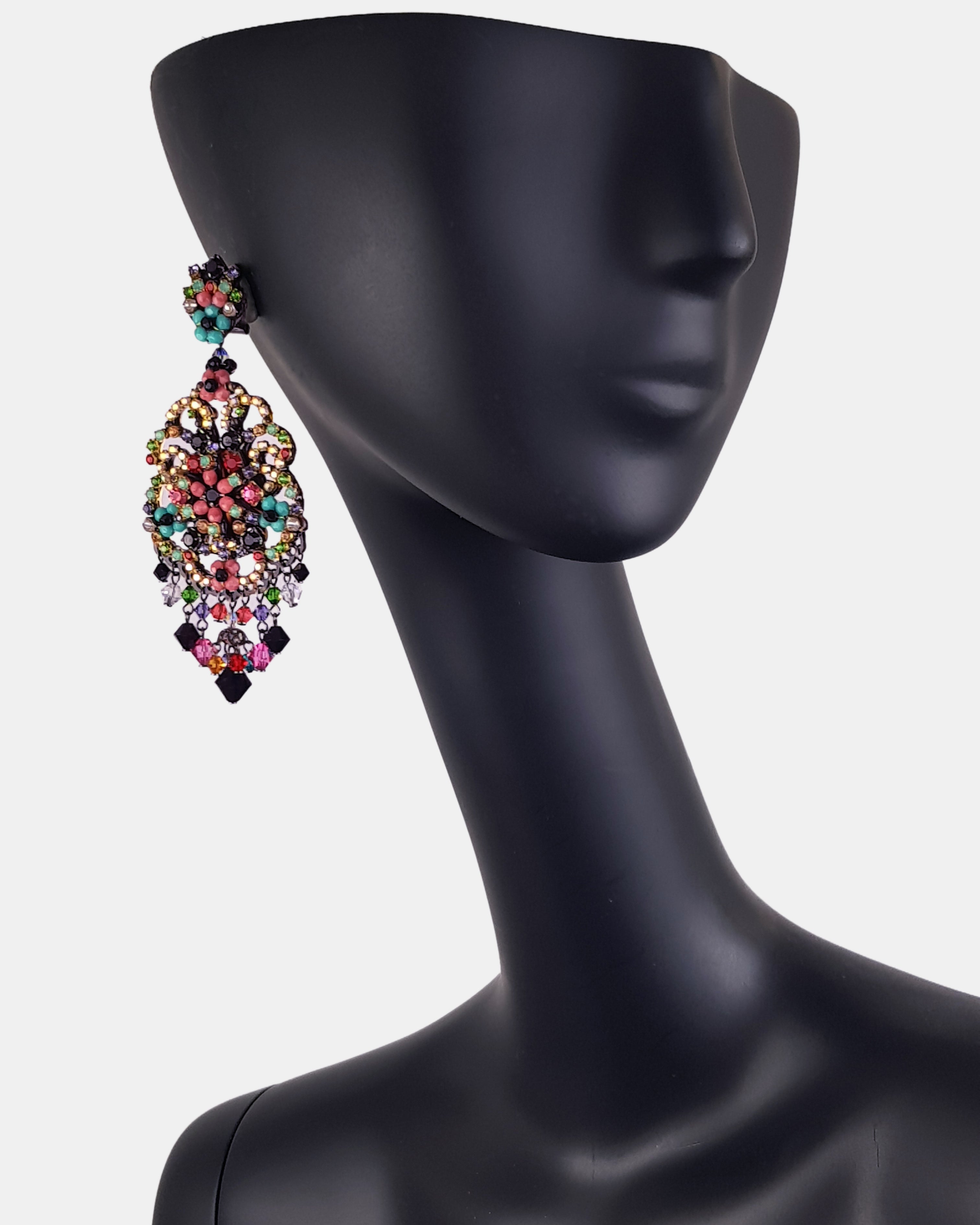 Galilea Swarovski multicolor earrings 