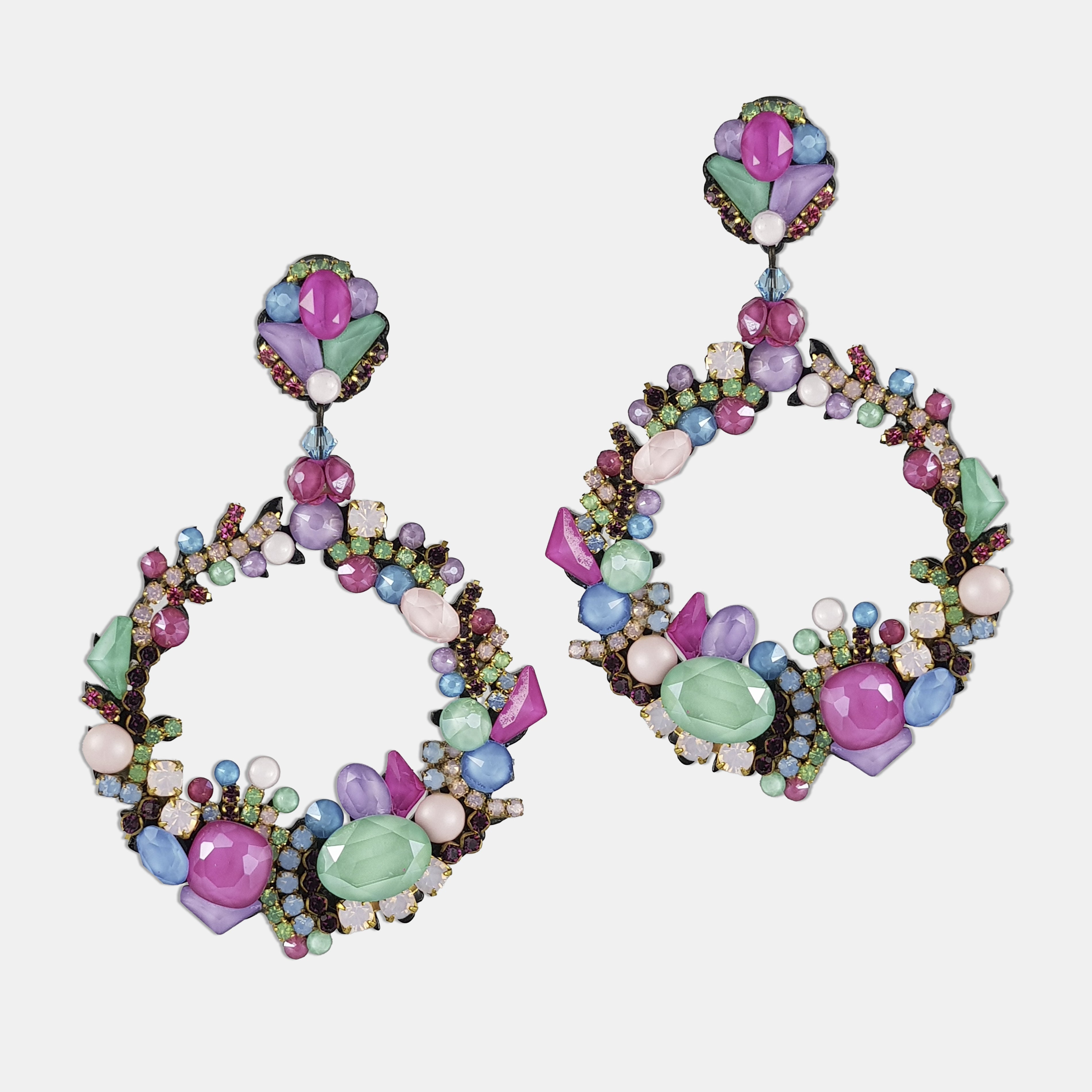 Glazed hoop earrings 