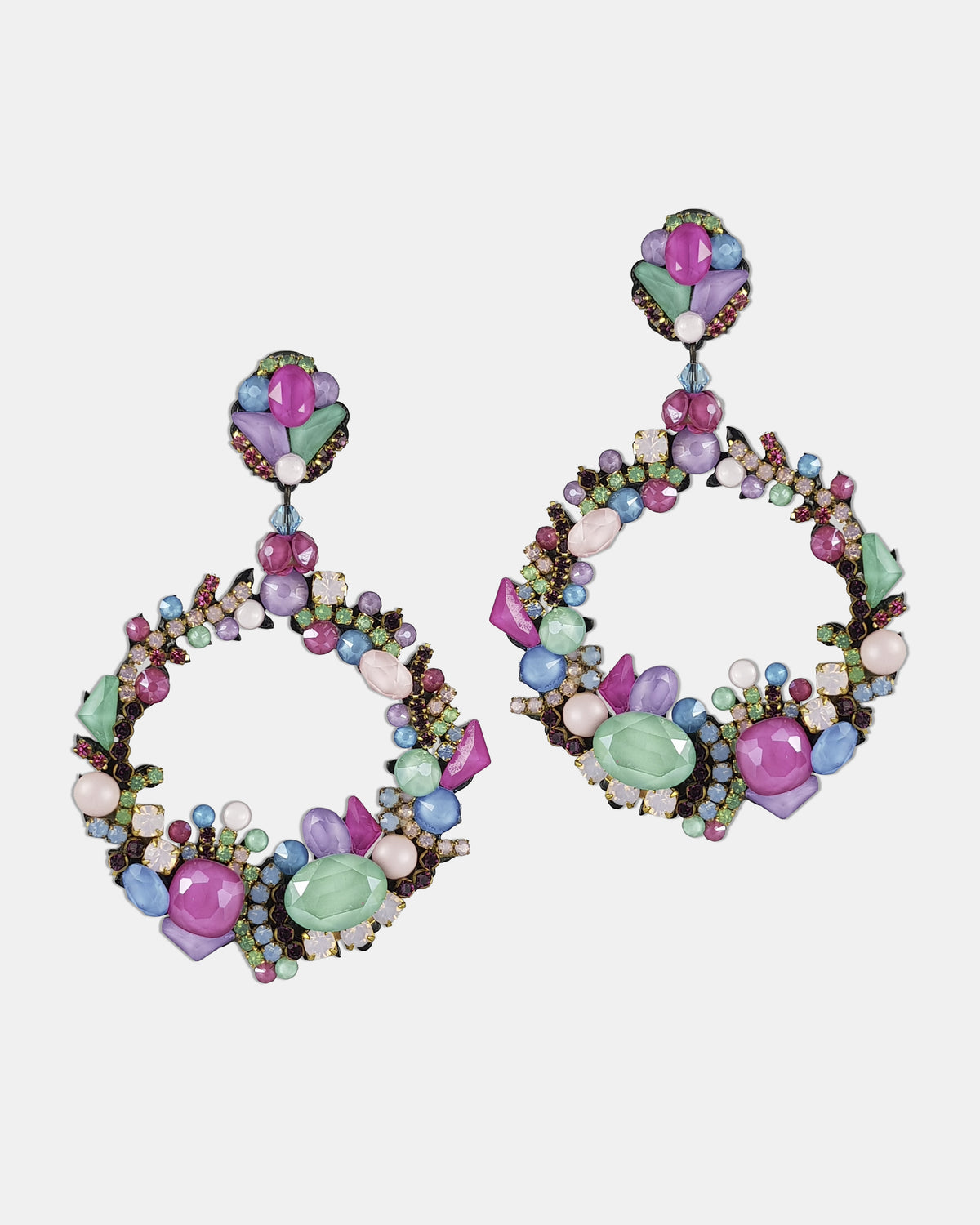 Glazed hoop earrings 