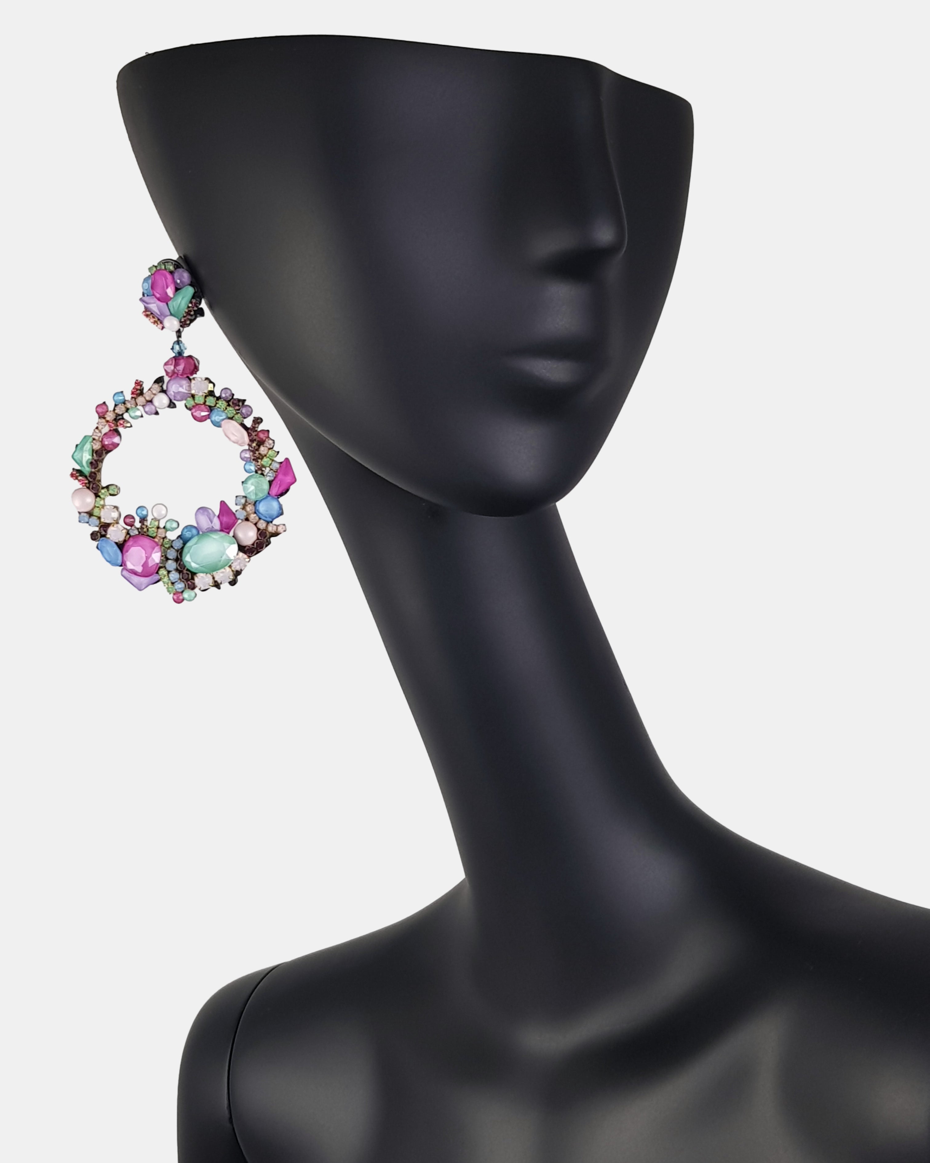Glazed hoop earrings 