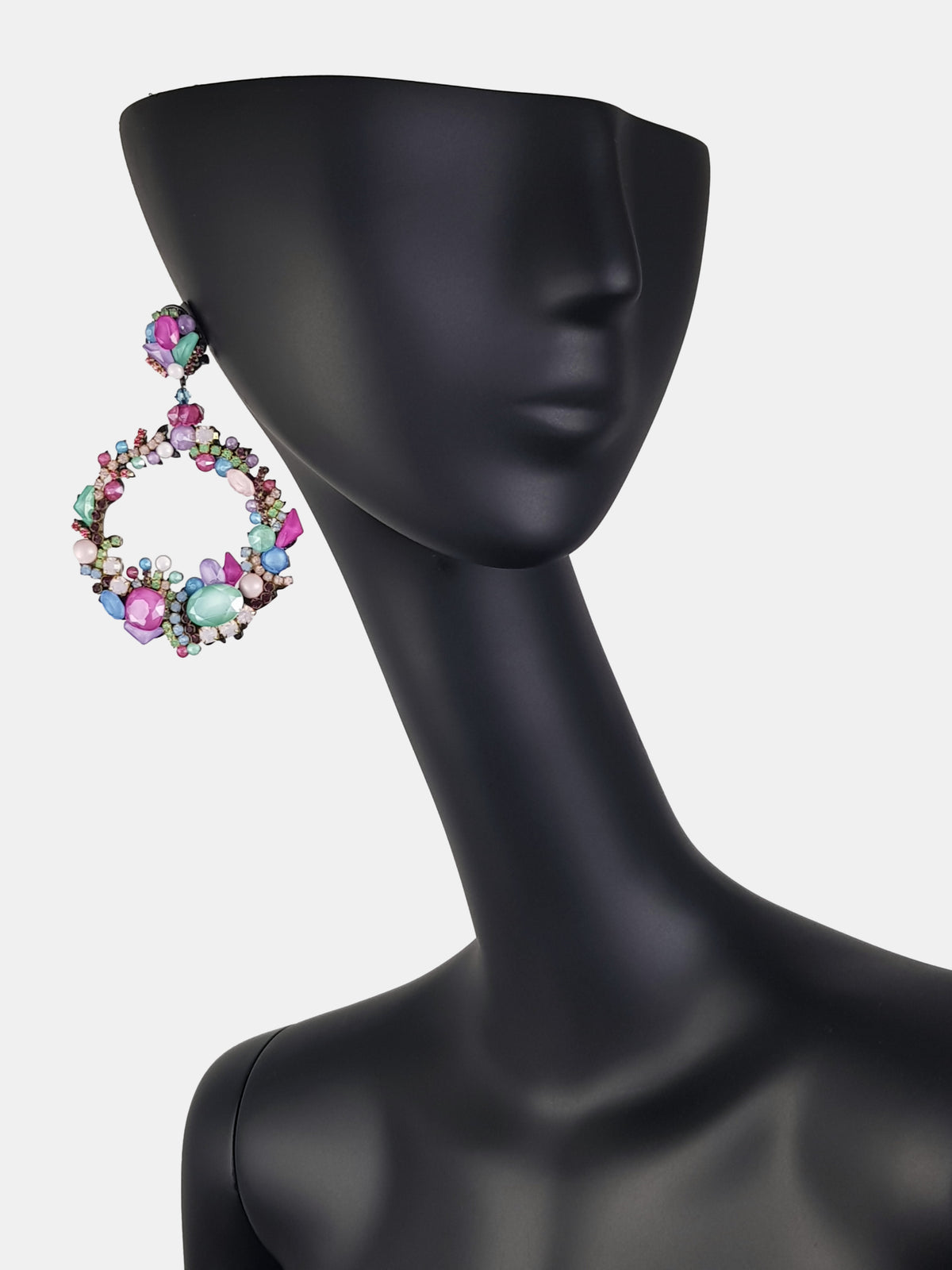 Glazed hoop earrings 