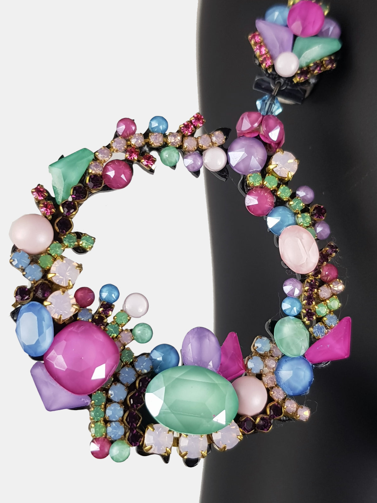 Glazed hoop earrings 