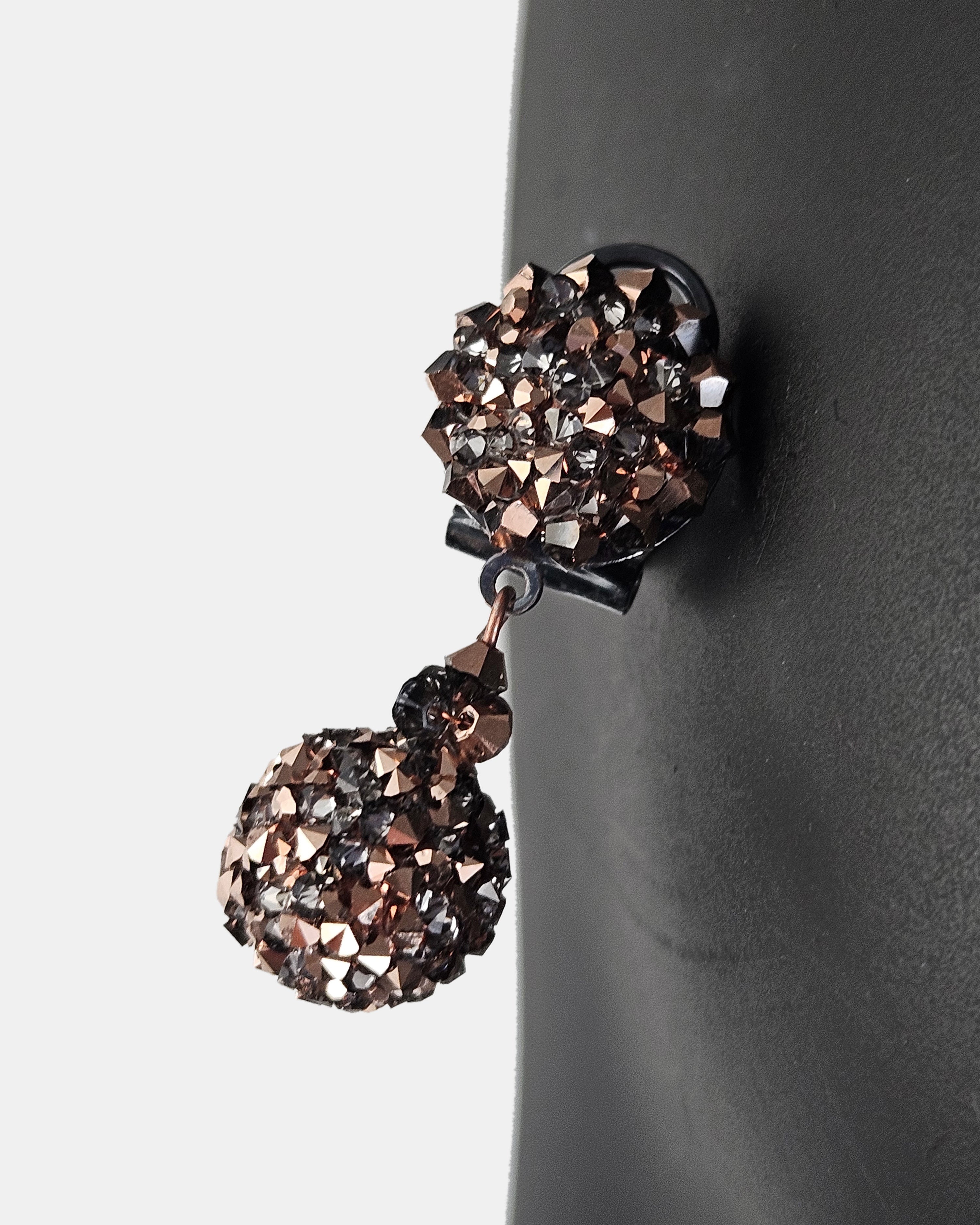 Swarovski Rosé Sphere Earrings 