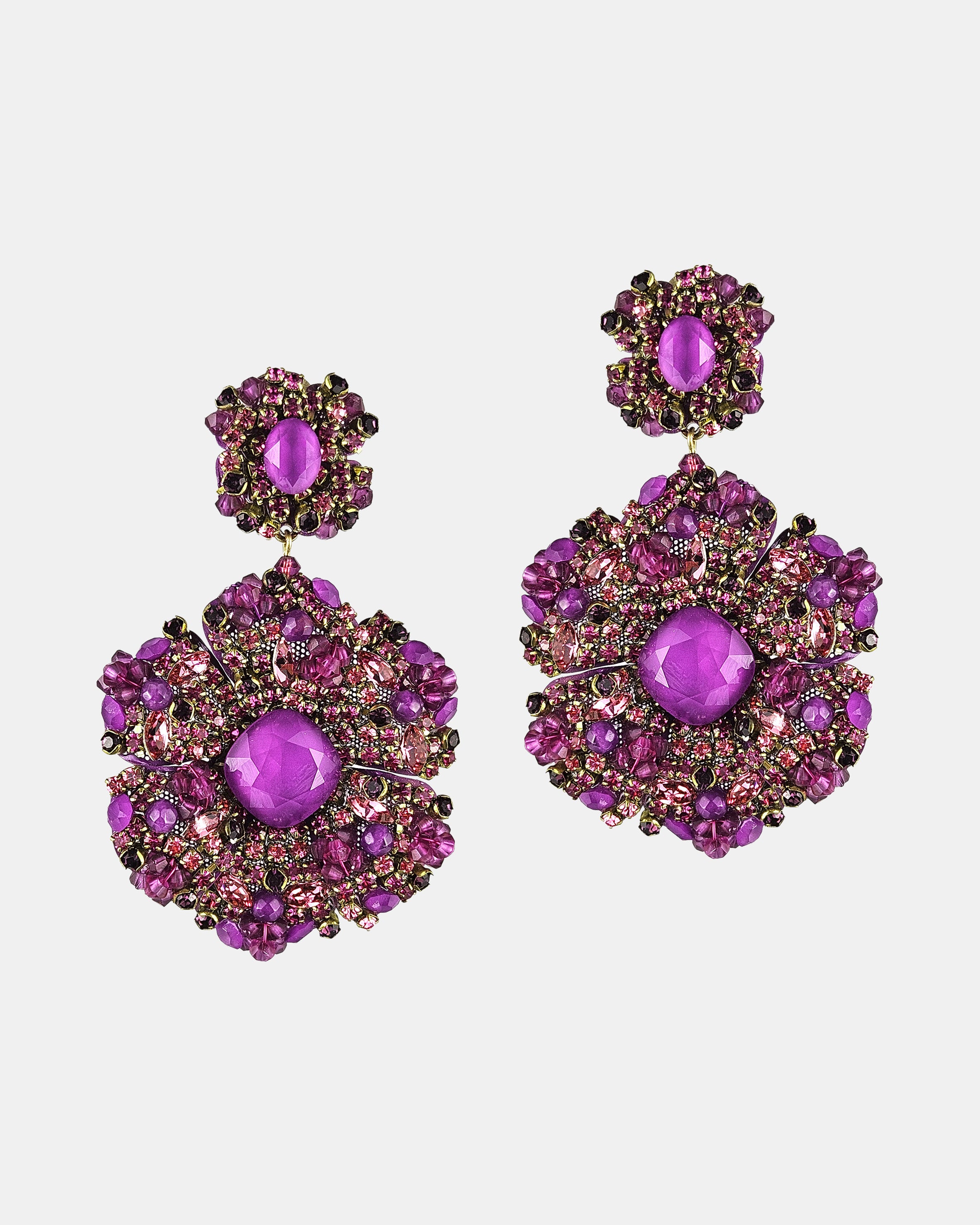 Magenta Swarovski Zinnia pendant