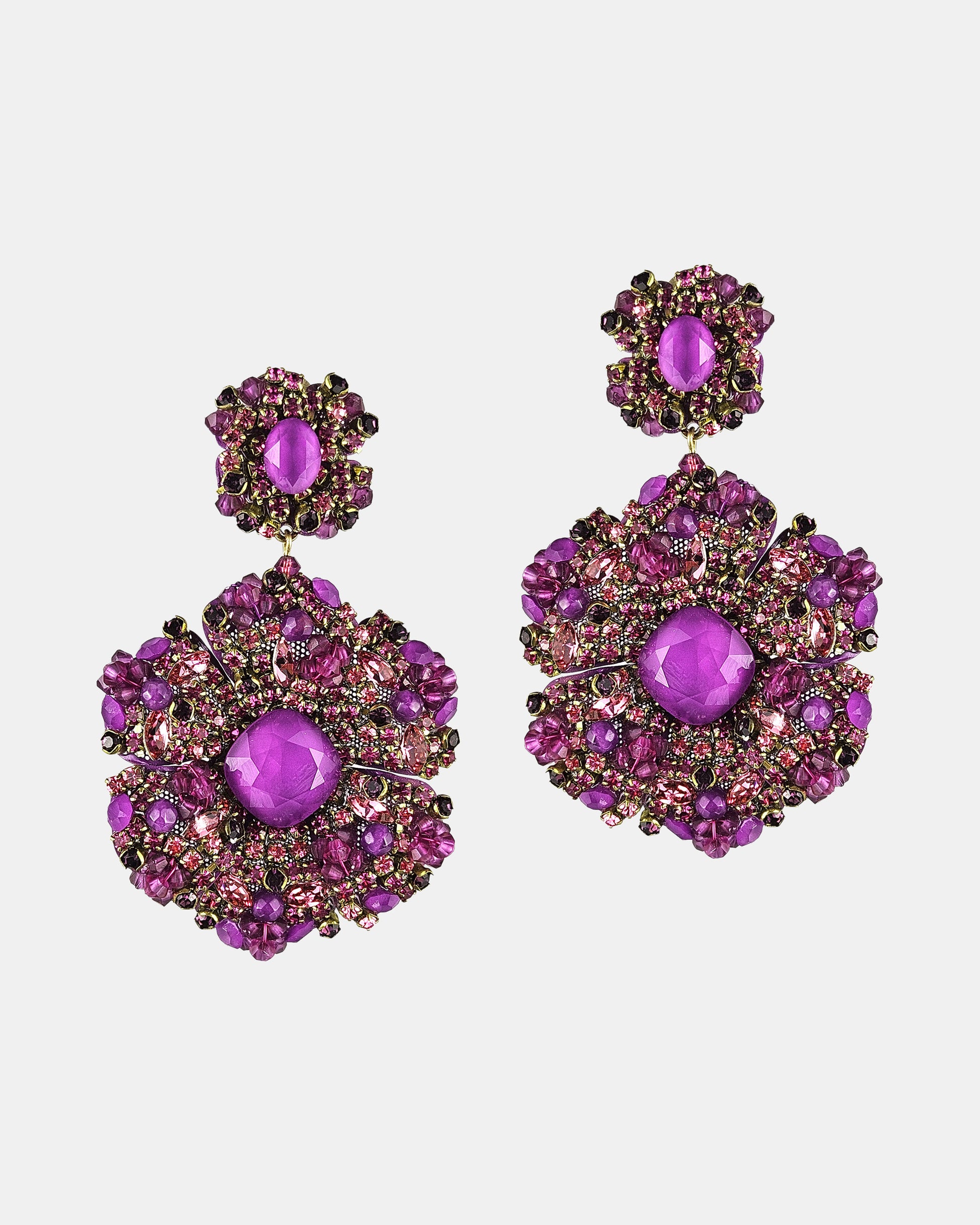 Magenta Swarovski Zinnia pendant