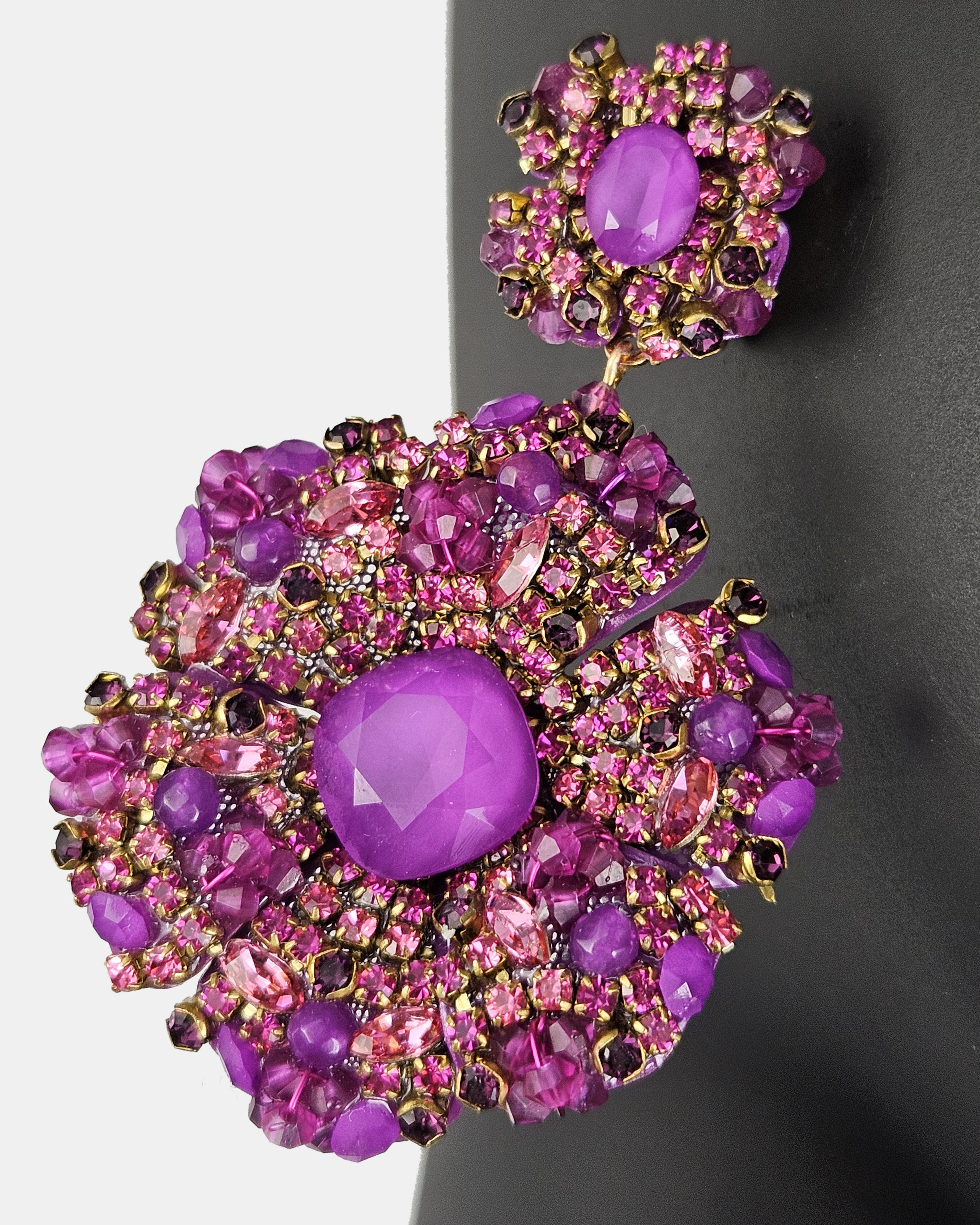 Magenta Swarovski Zinnia pendant