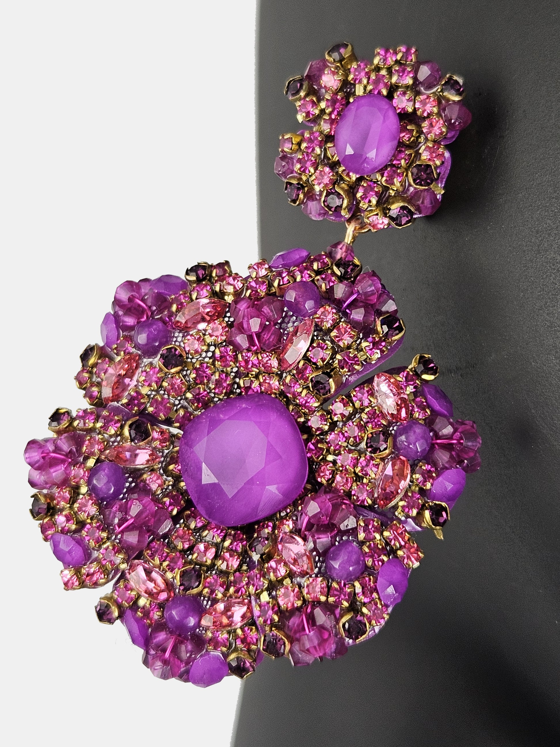Magenta Swarovski Zinnia pendant