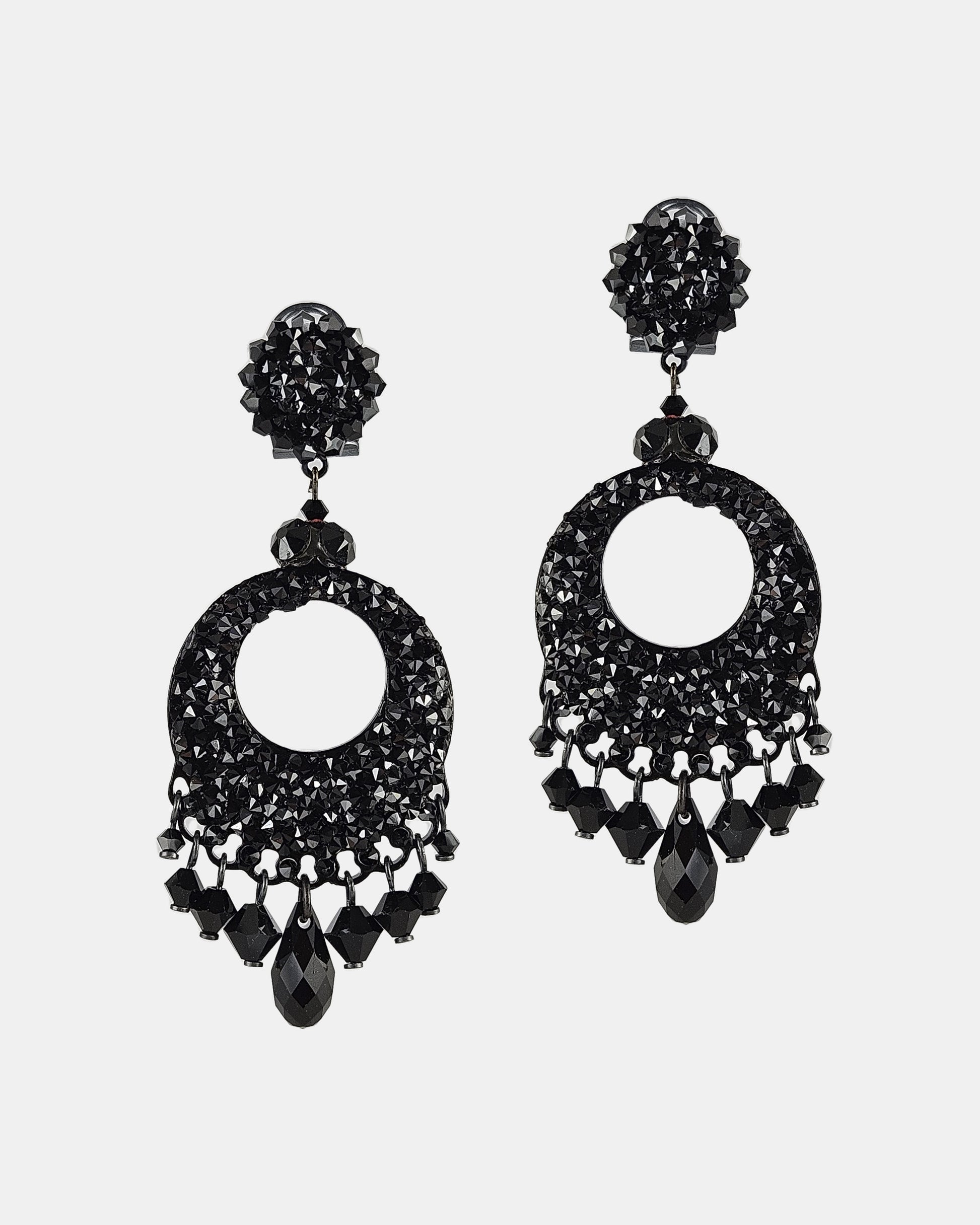 Black Swarovski Anel earring