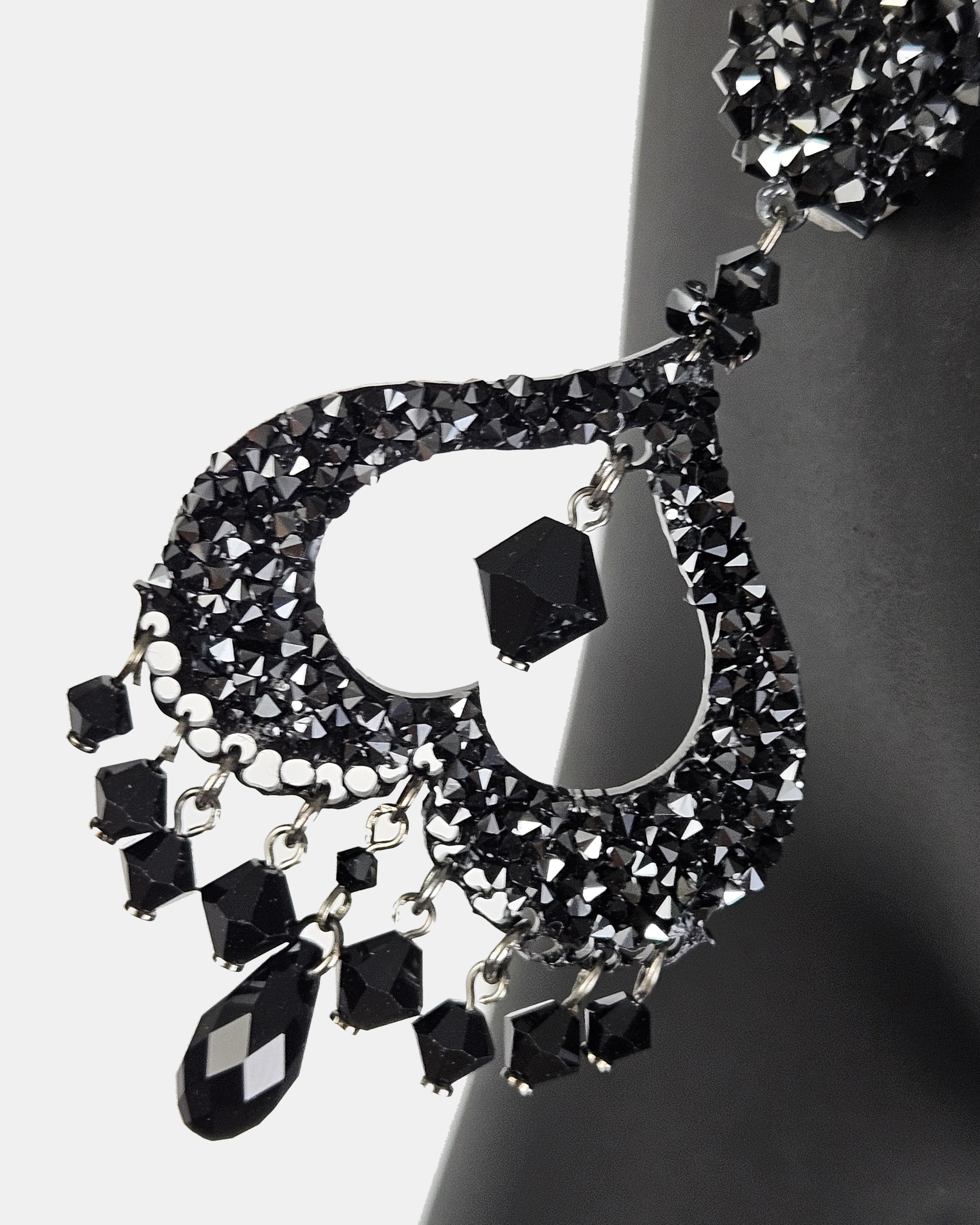 Black Swarovski Spades pendant