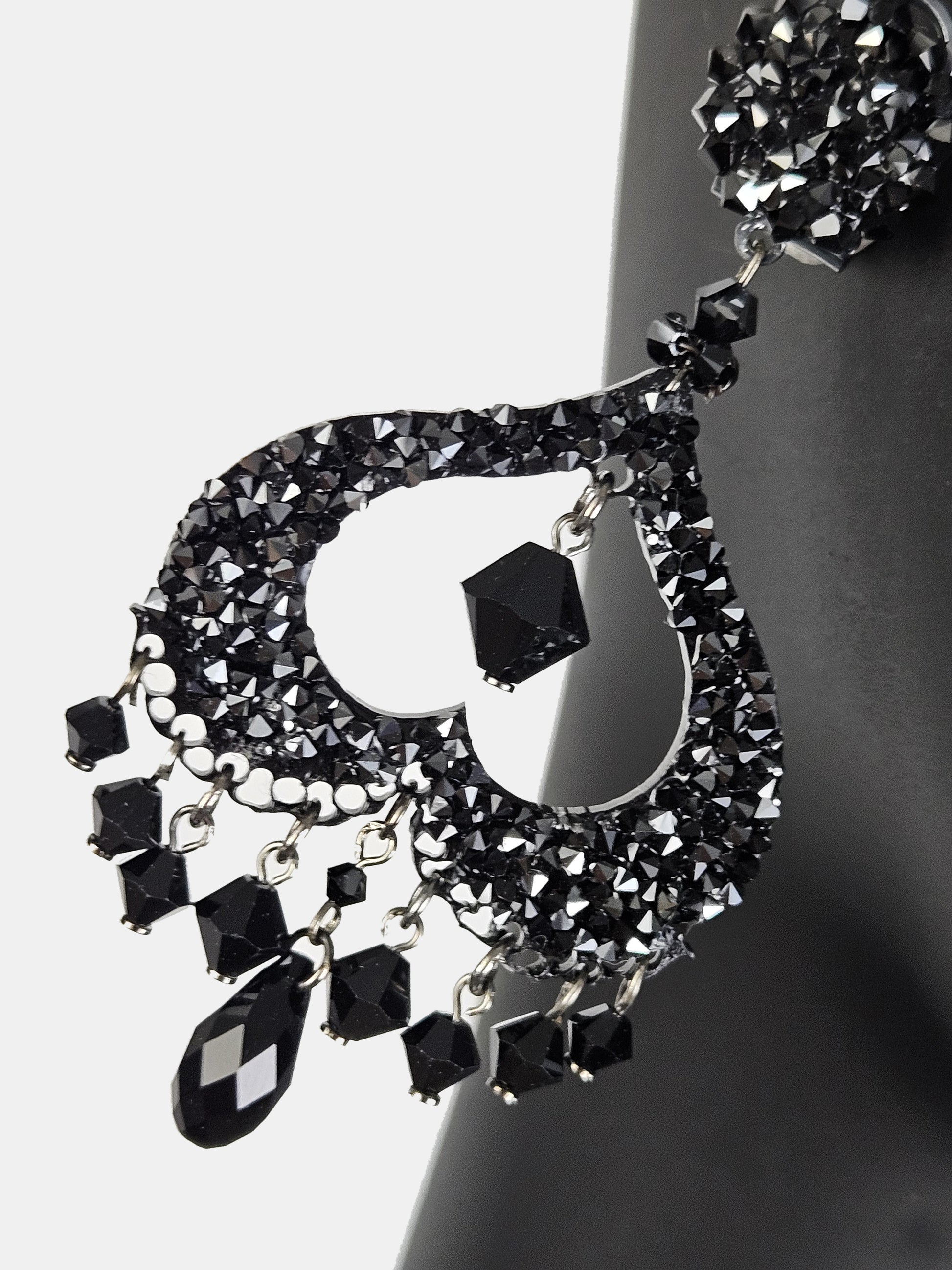 Black Swarovski Spades pendant