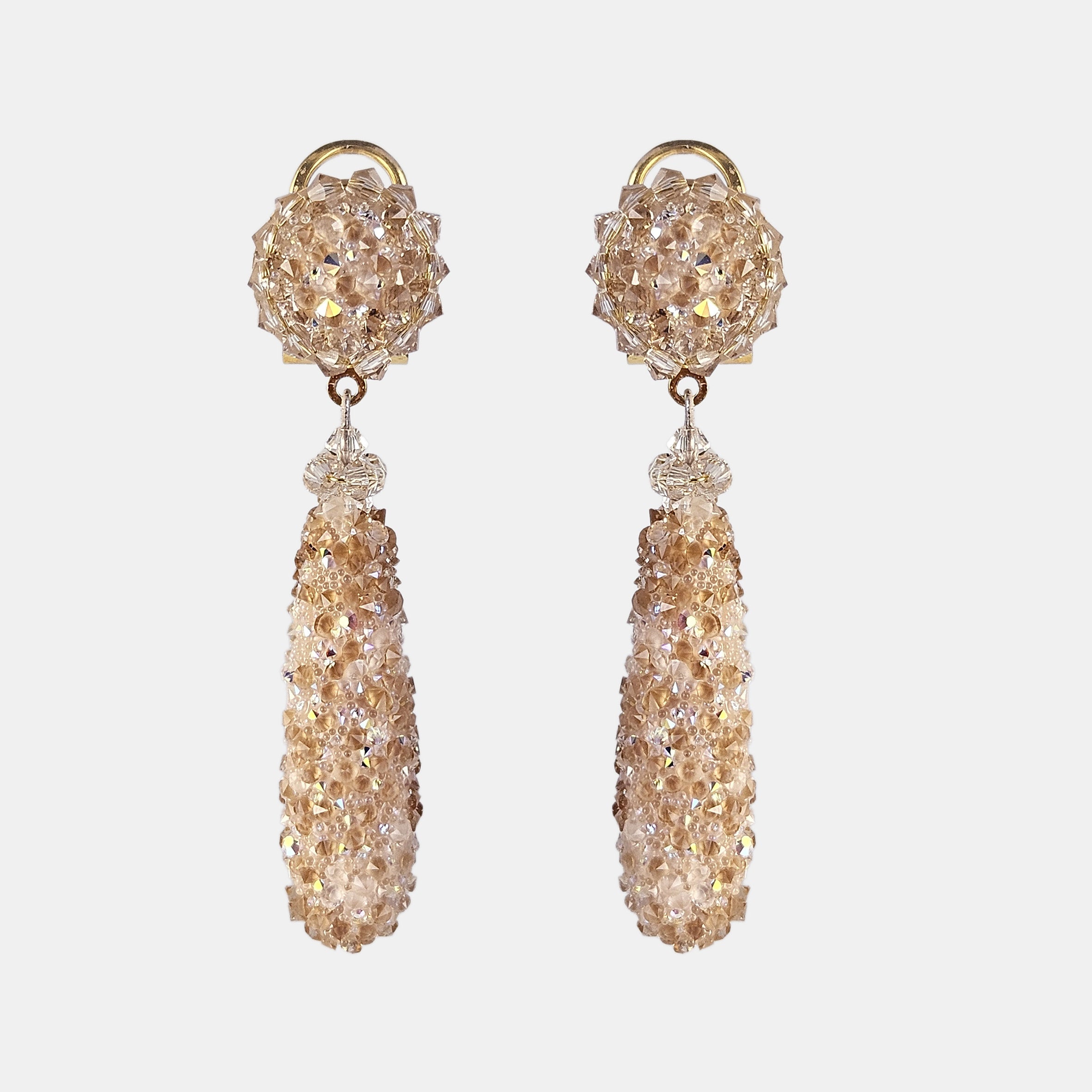 Pendientes Tubular swarovski nude