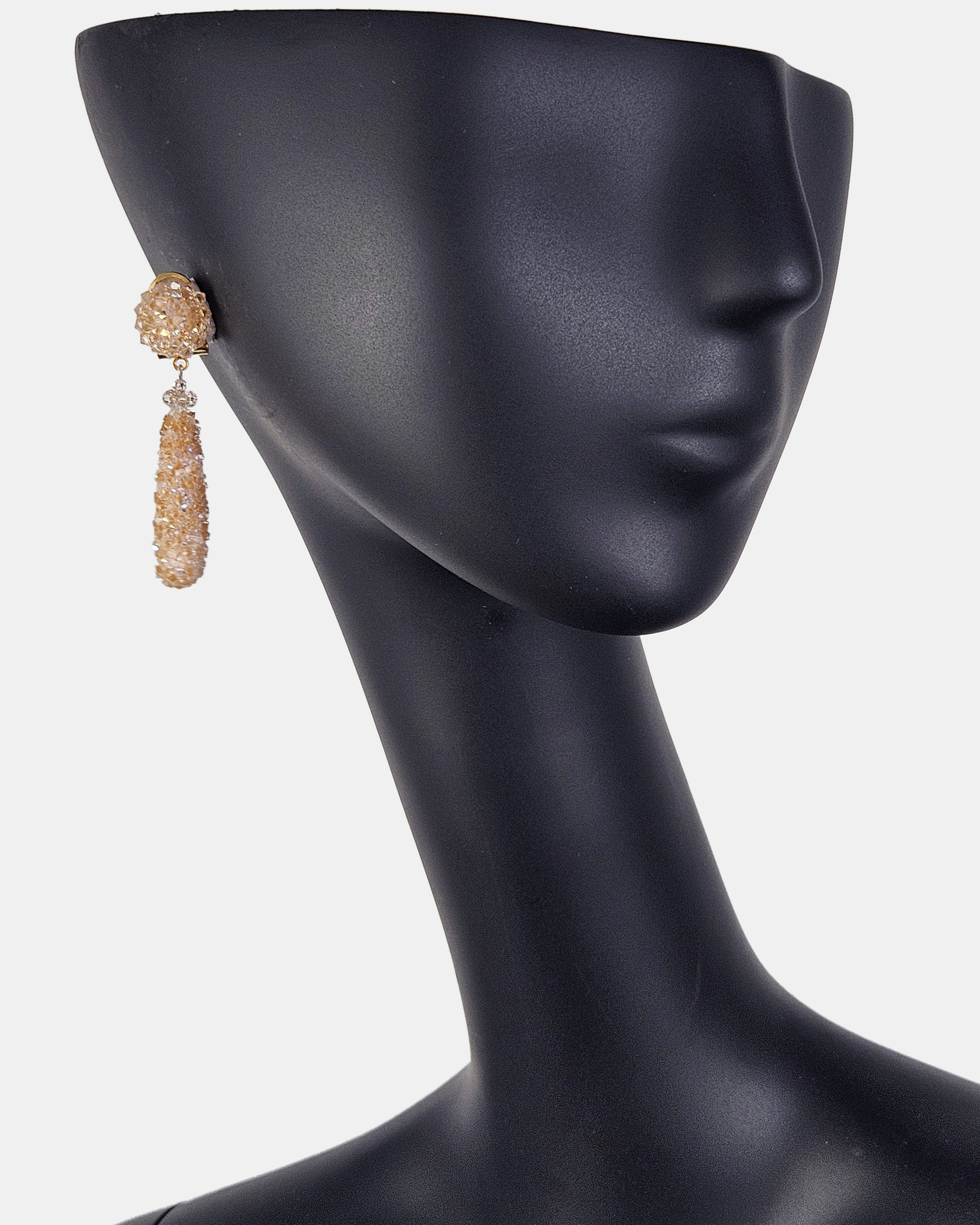 Pendientes Tubular swarovski nude