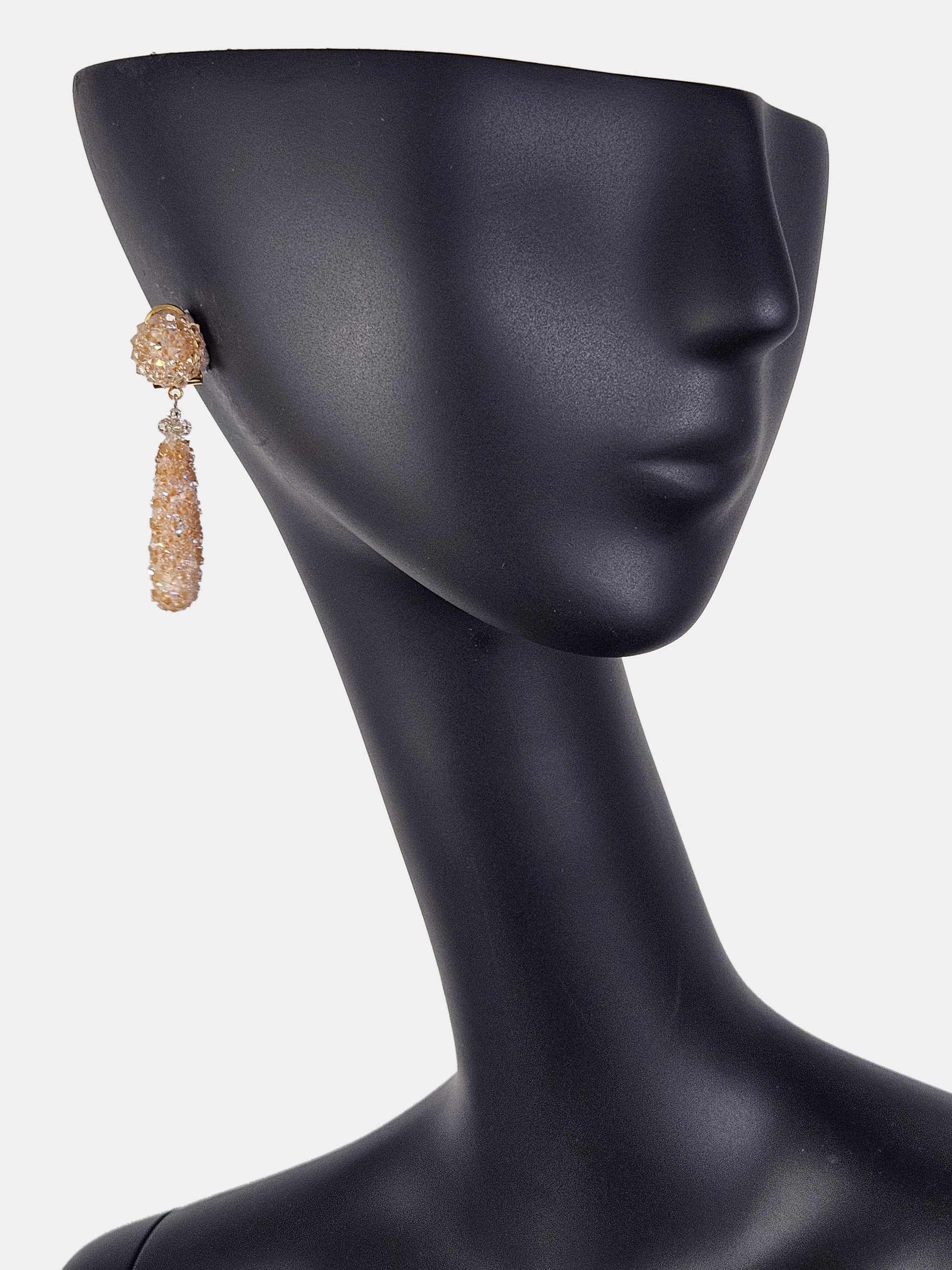 Pendientes Tubular swarovski nude