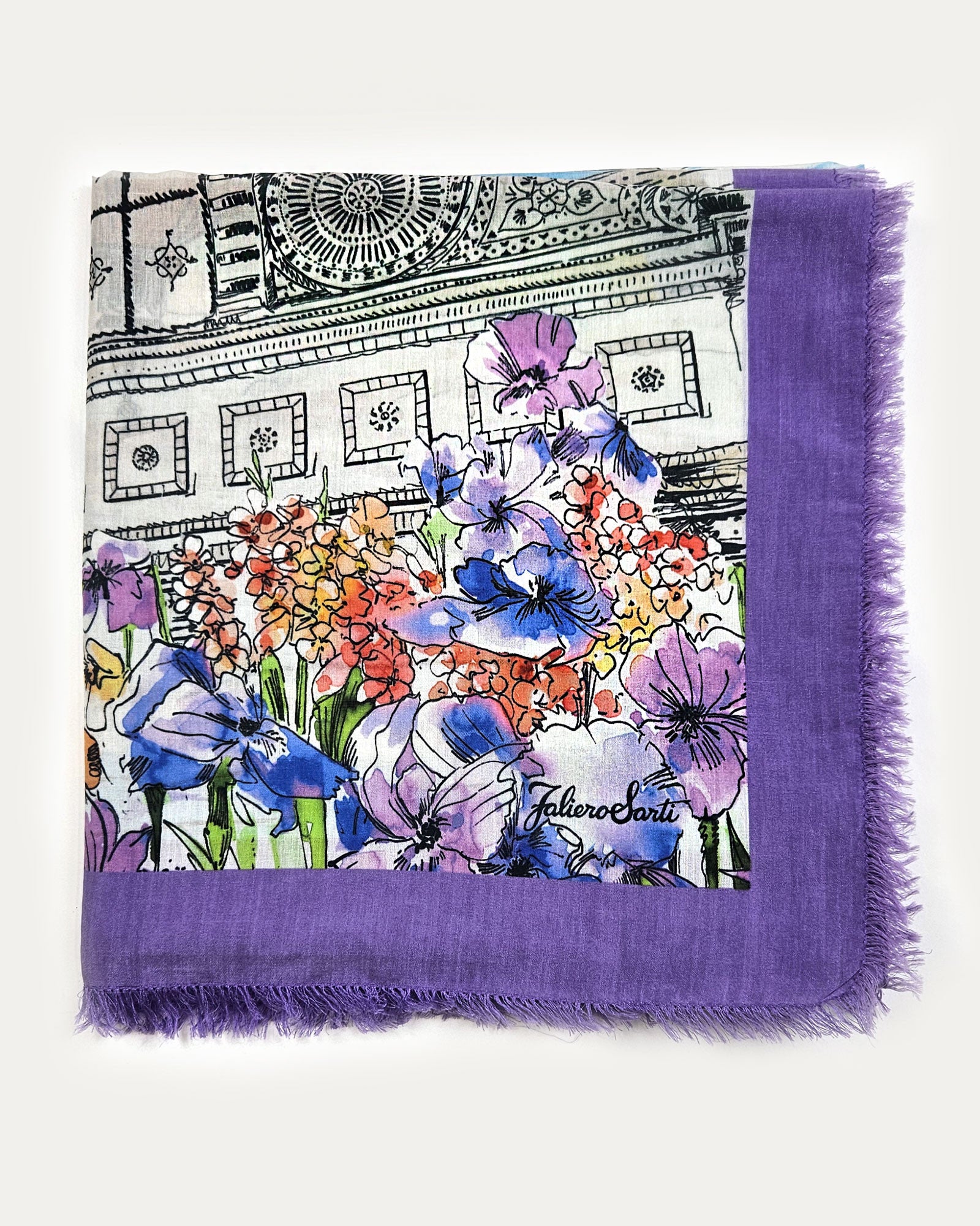 Pañuelo Firenze Faliero Sarti morado