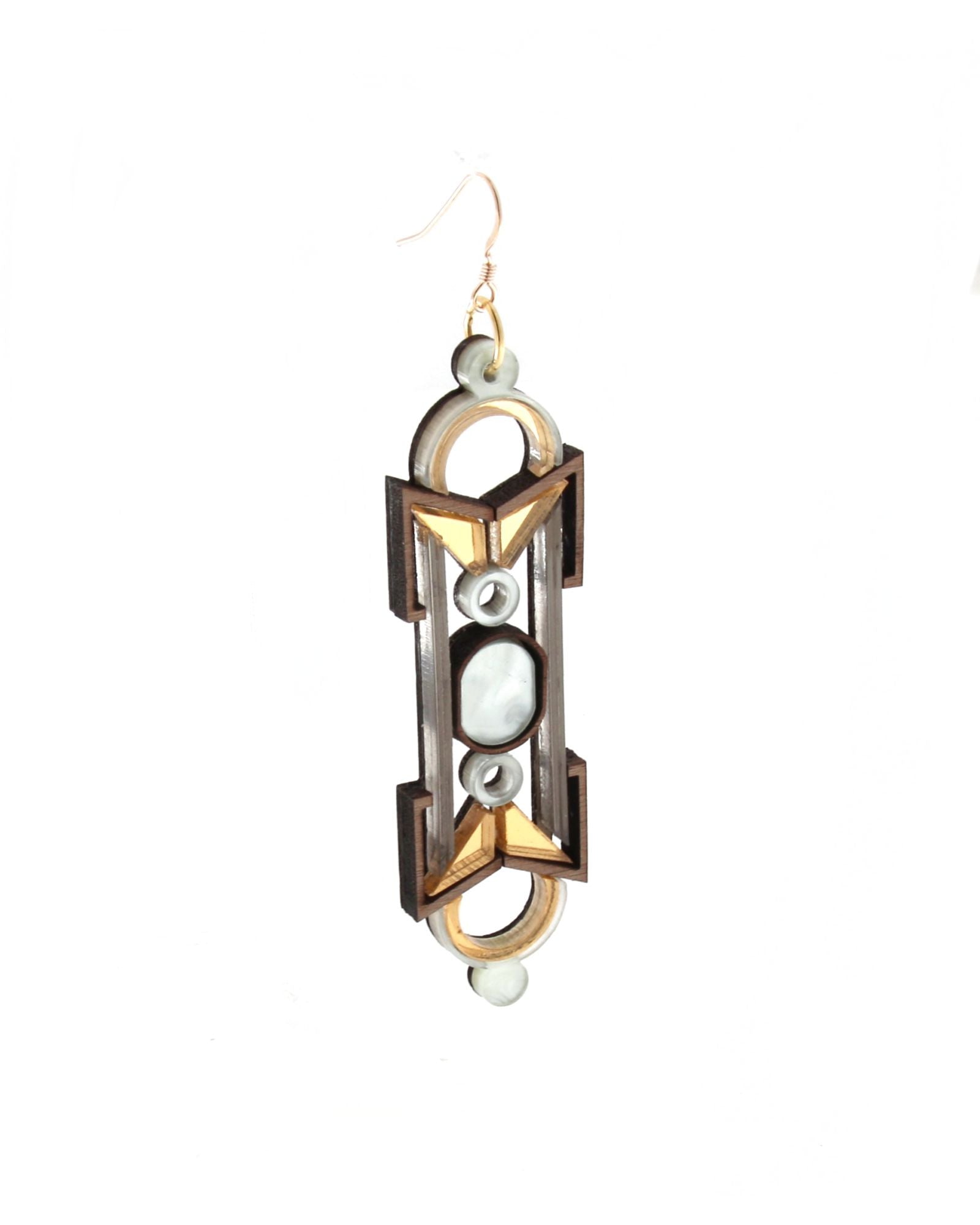 Pendientes Adelia plata y dorado