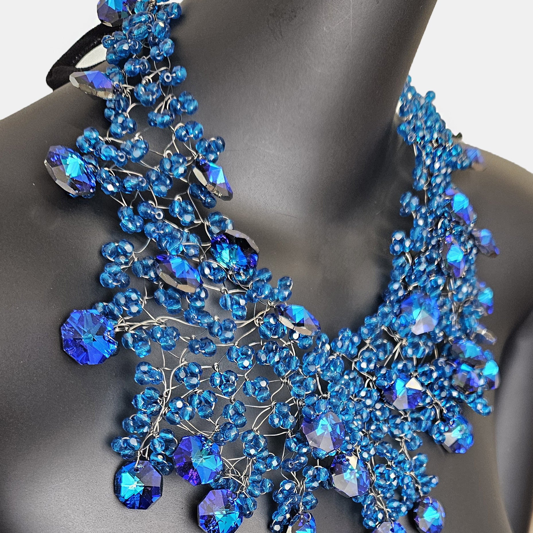 Collar Mirror cristal azul