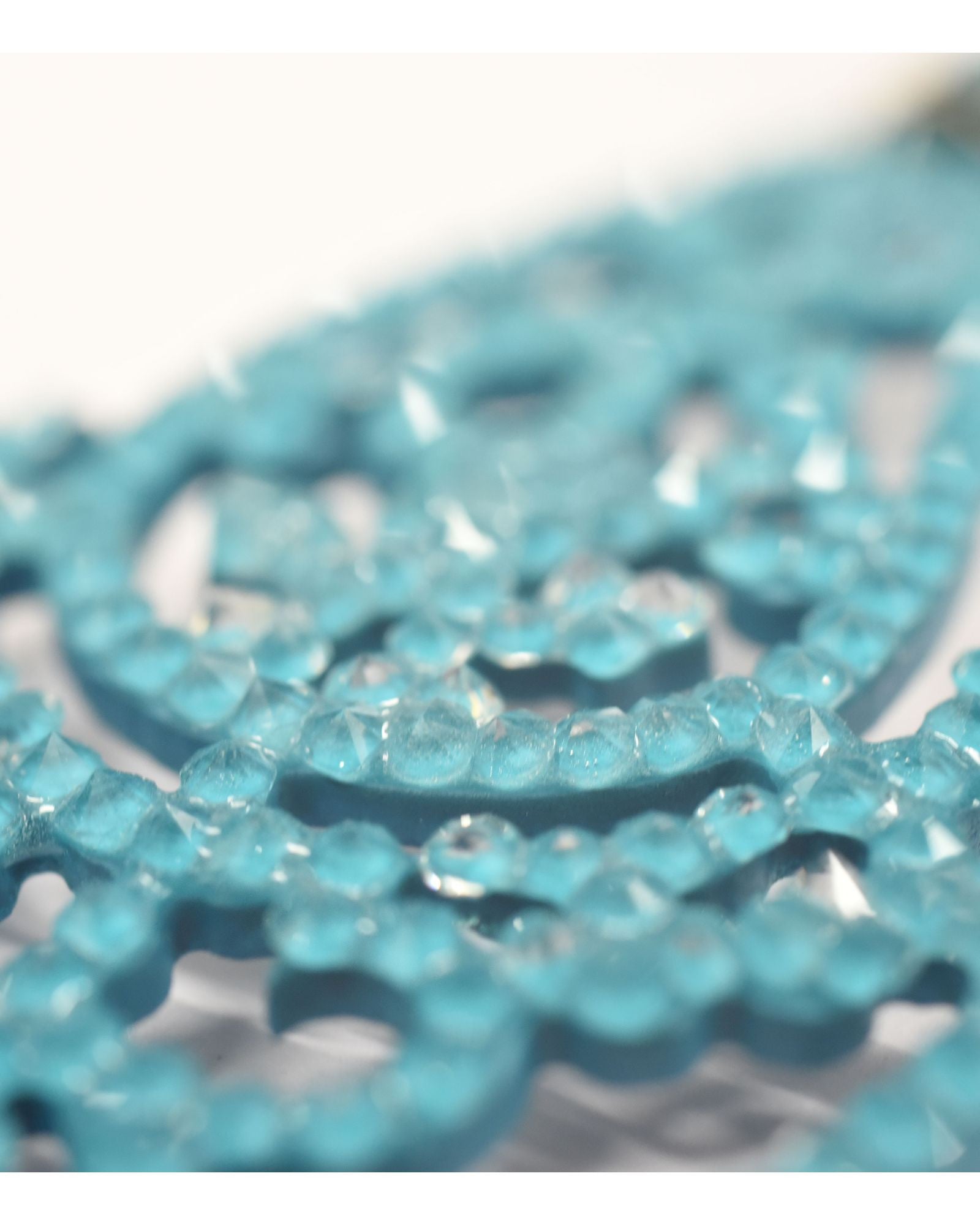 Boucles d'oreilles Dublos Swarovski bleu turquoise