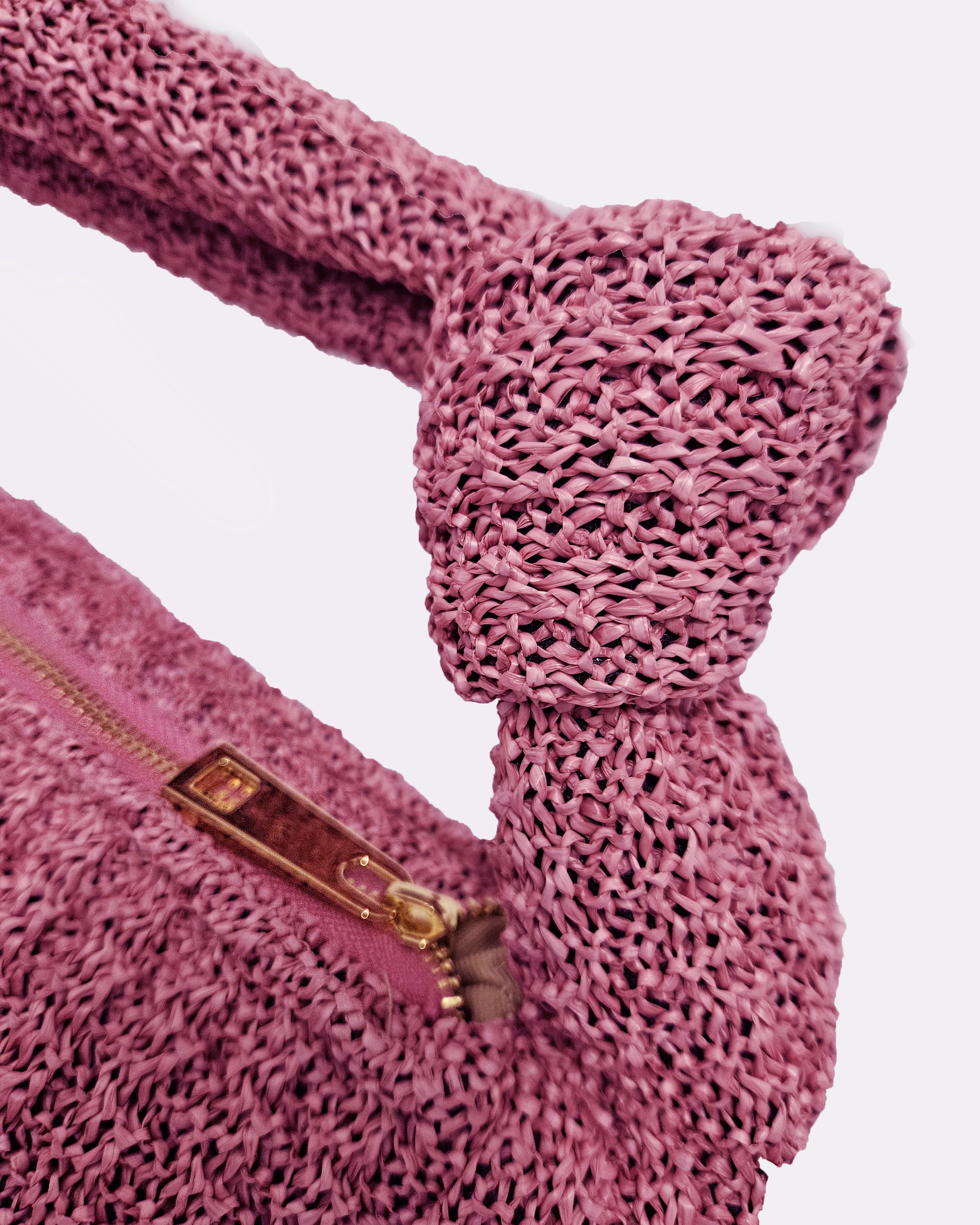 Bolso de mano Isabel Knit rosa
