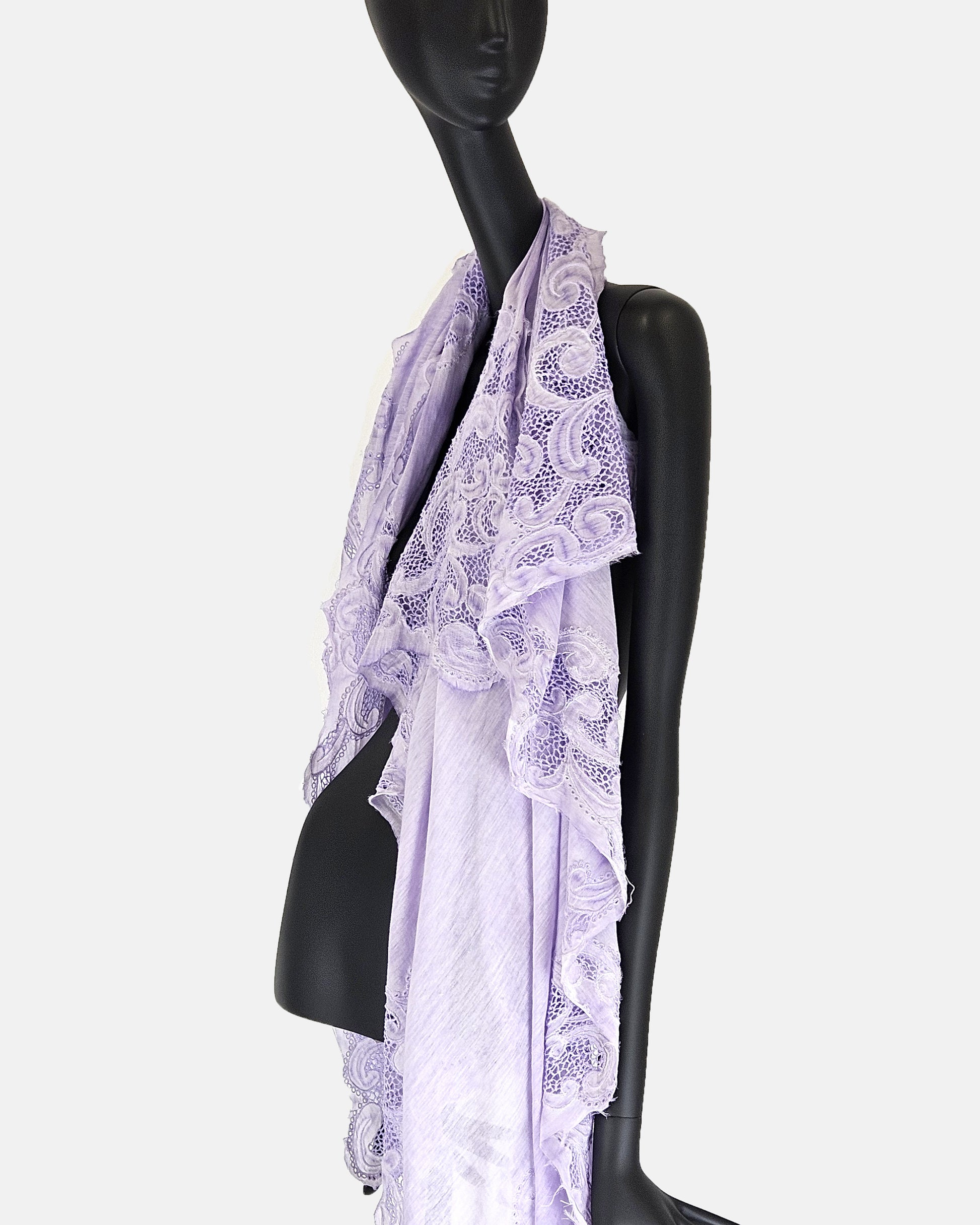 Pañuelo Scilly bordado malva