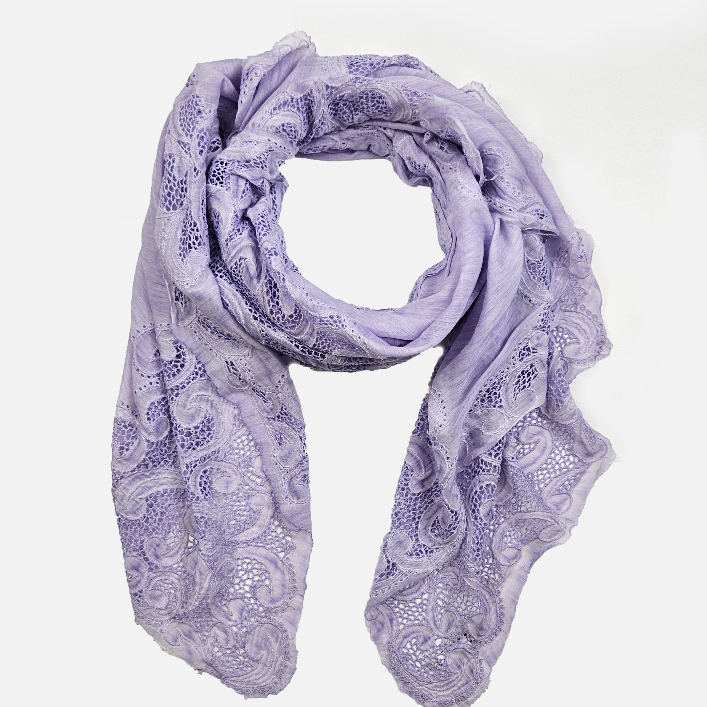 mouchoir mauve brodé des îles Scilly 