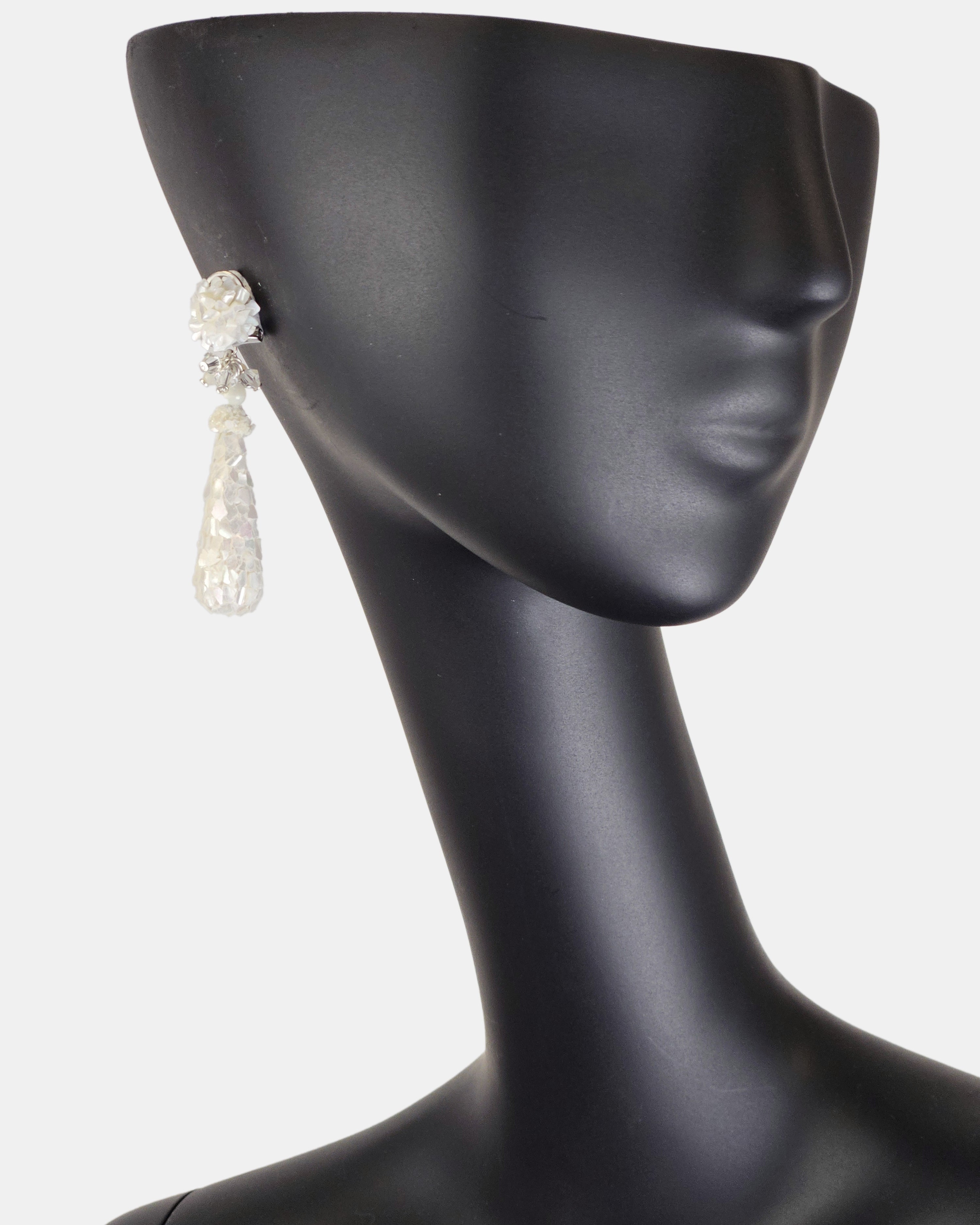 Pendientes lágrima y flor nácar