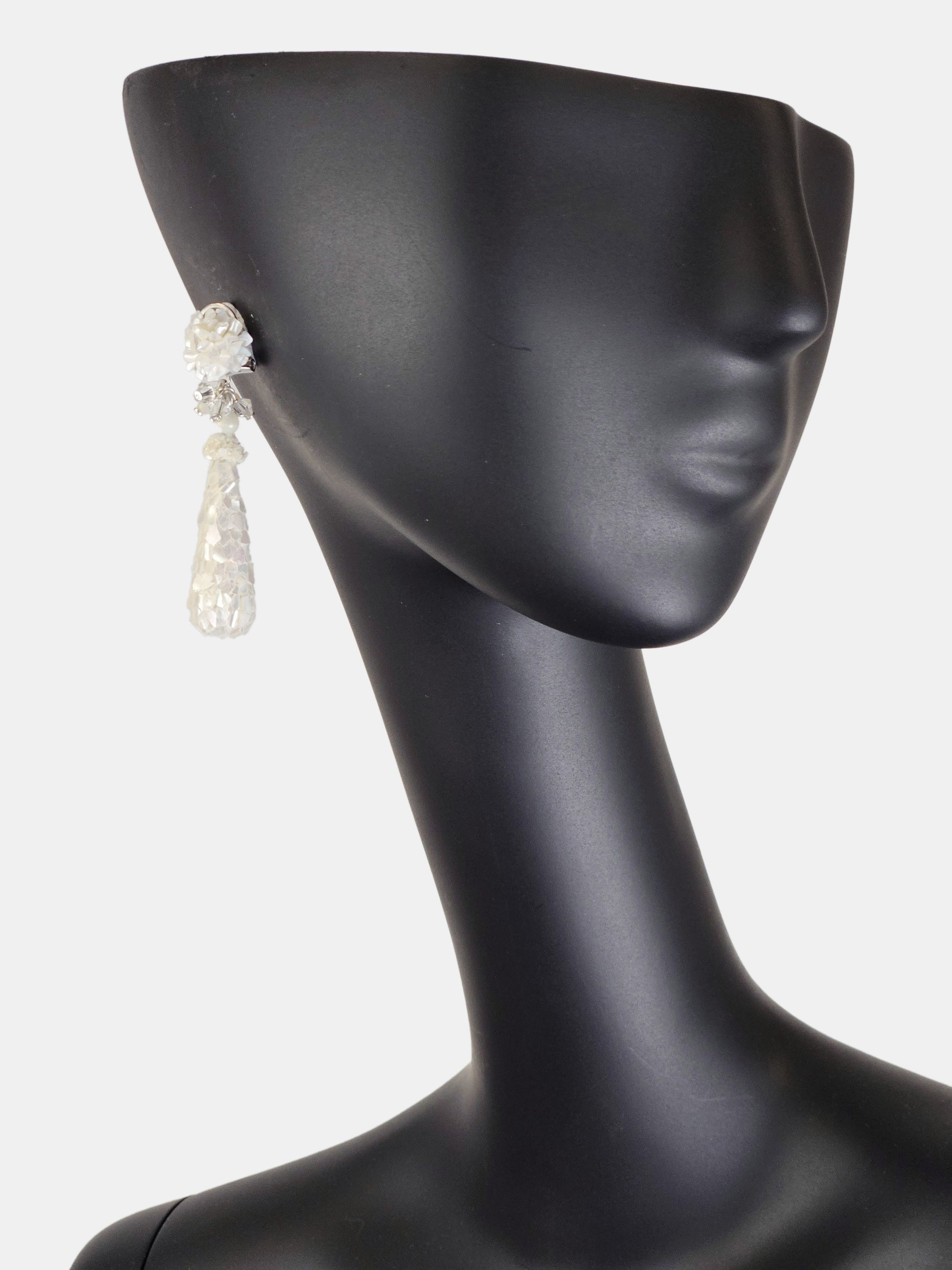 Pendientes lágrima y flor nácar