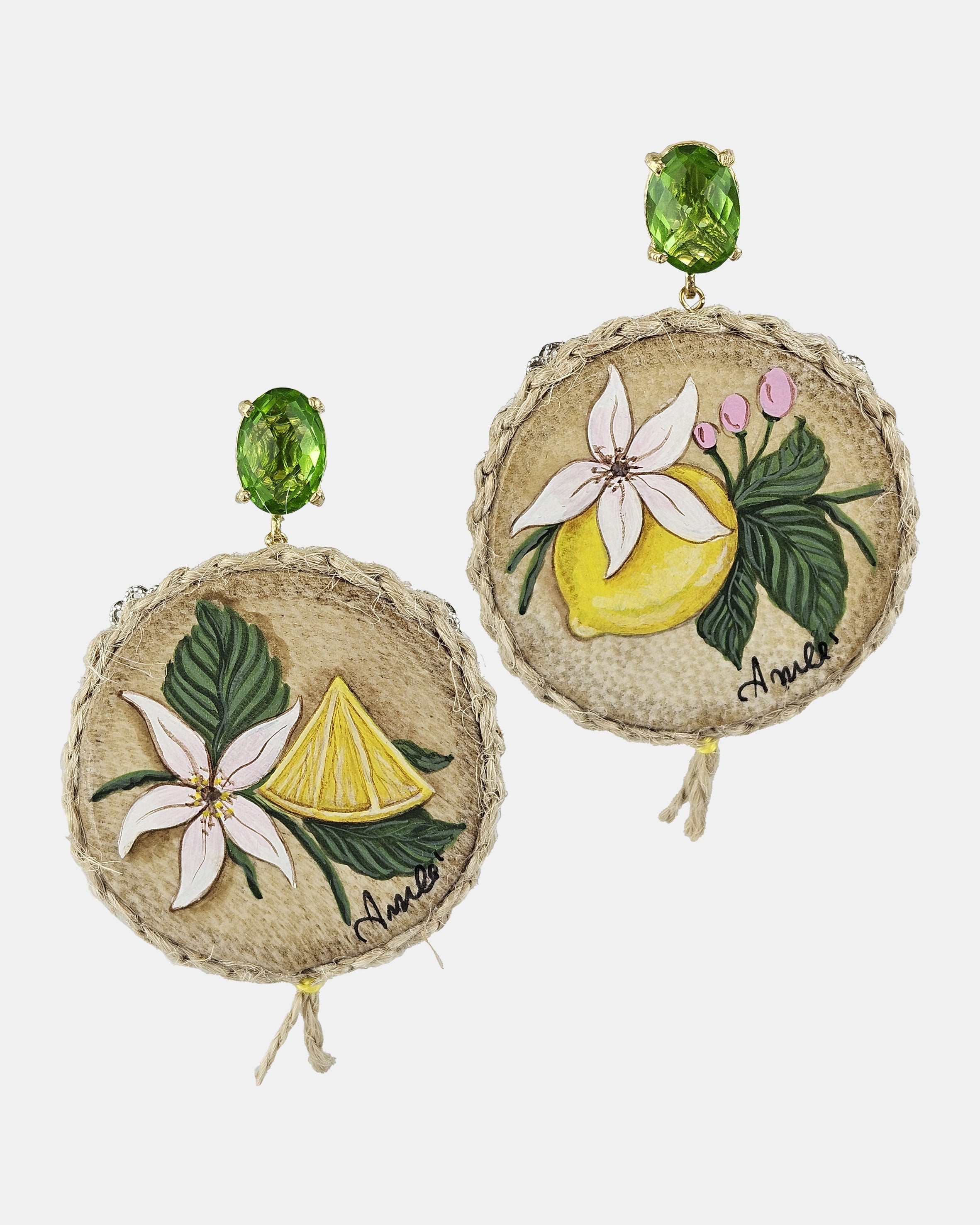 Pendientes tamburello rústico