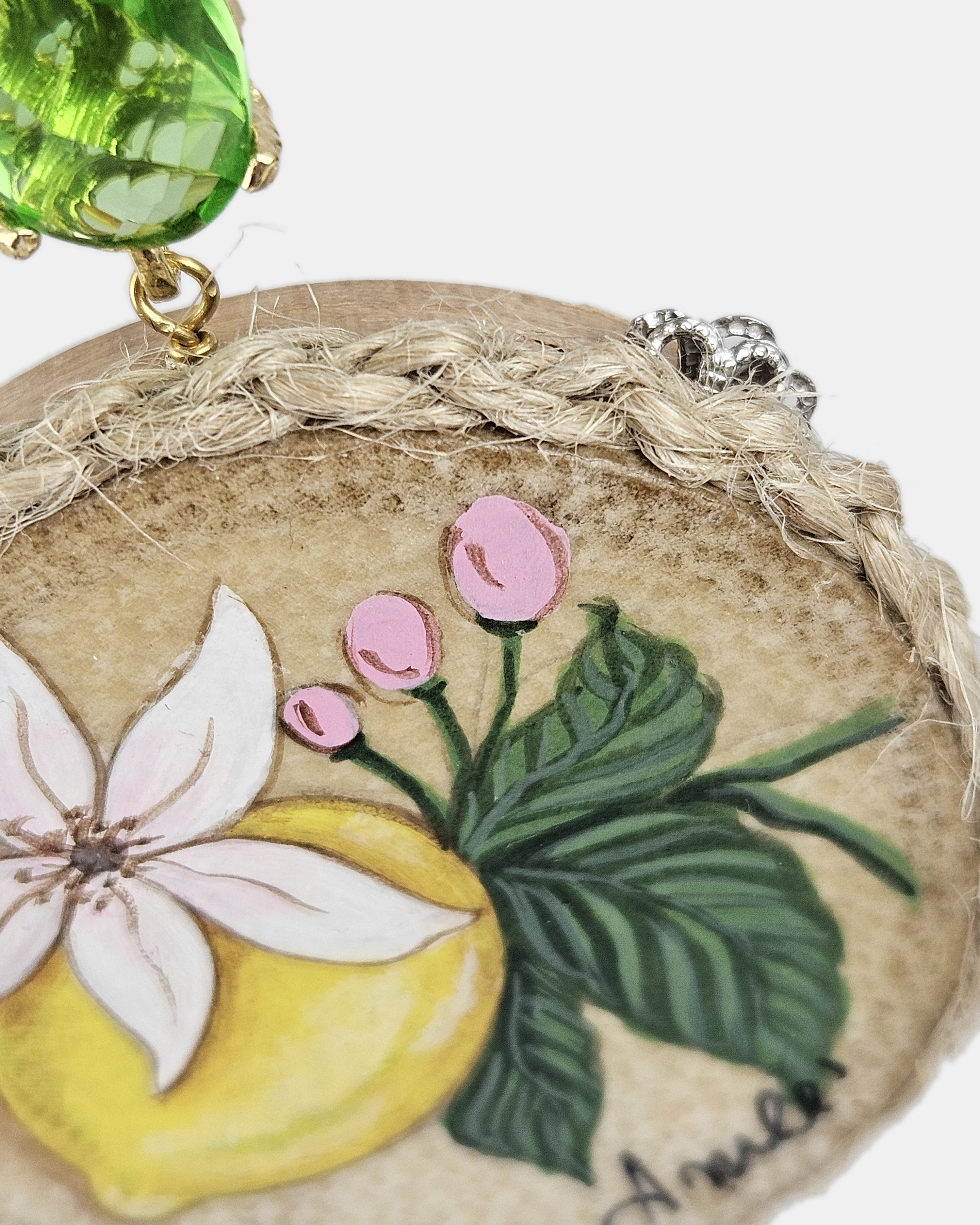 Pendientes tamburello rústico