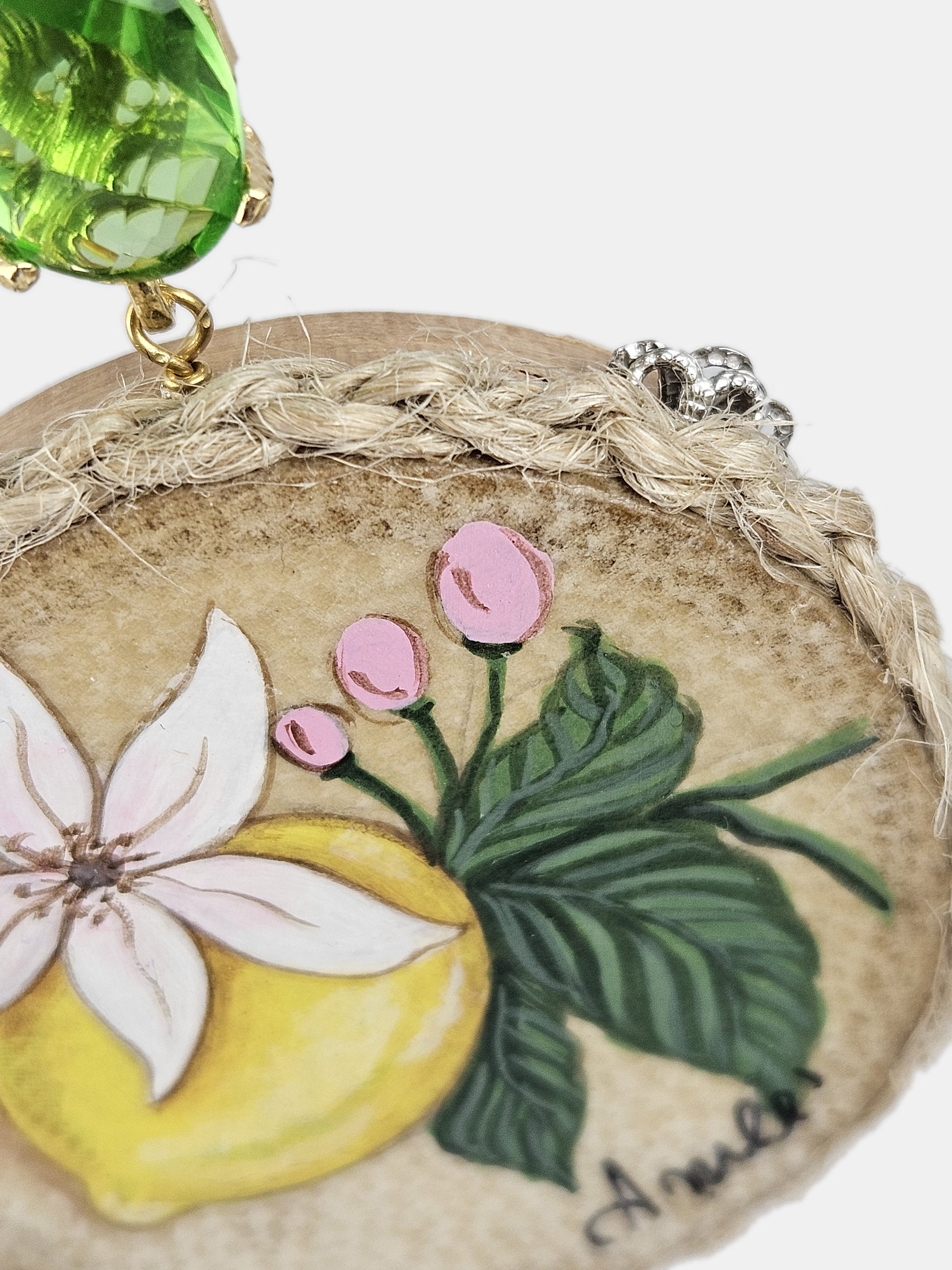 Pendientes tamburello rústico