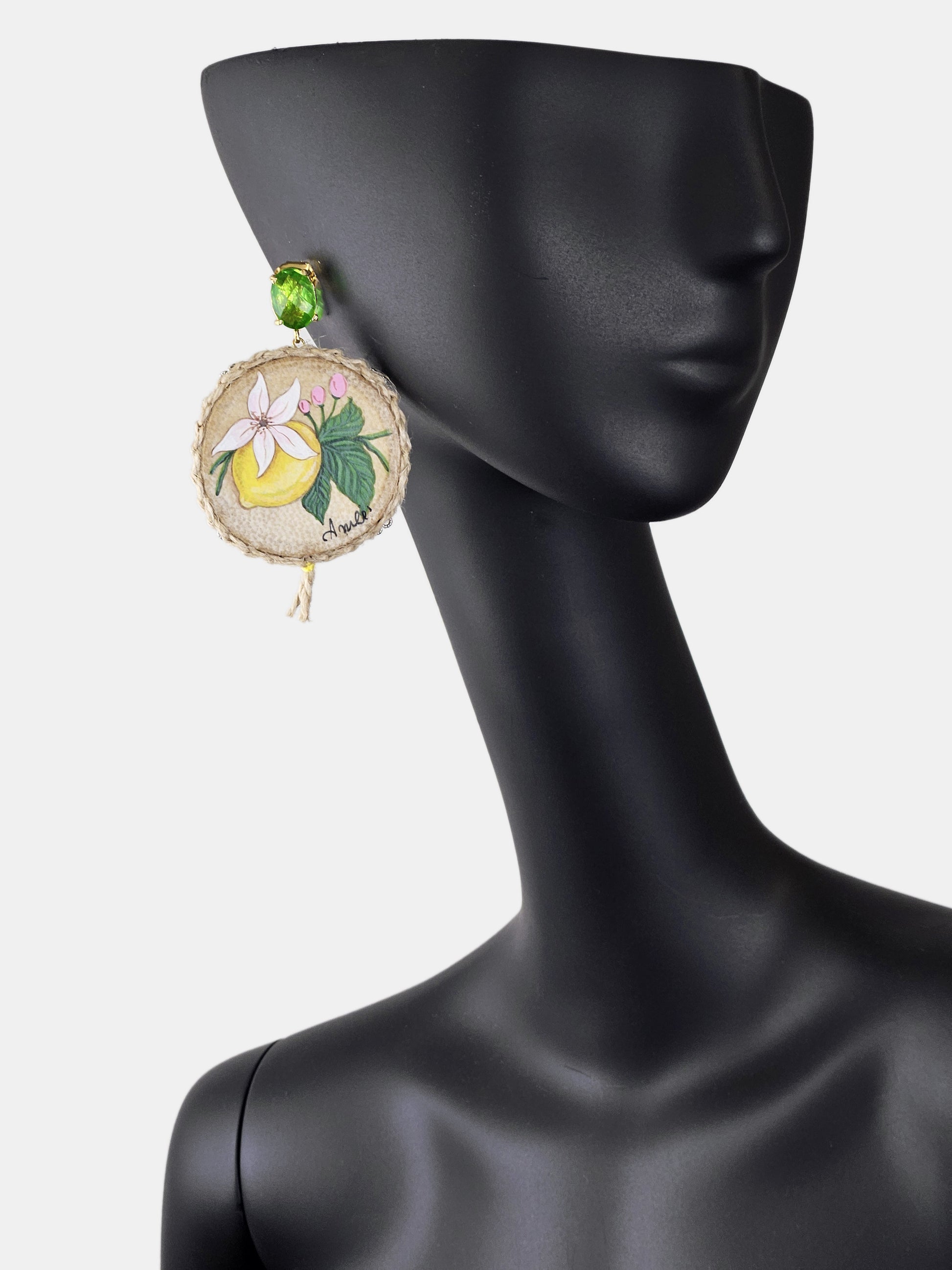 Pendientes tamburello rústico