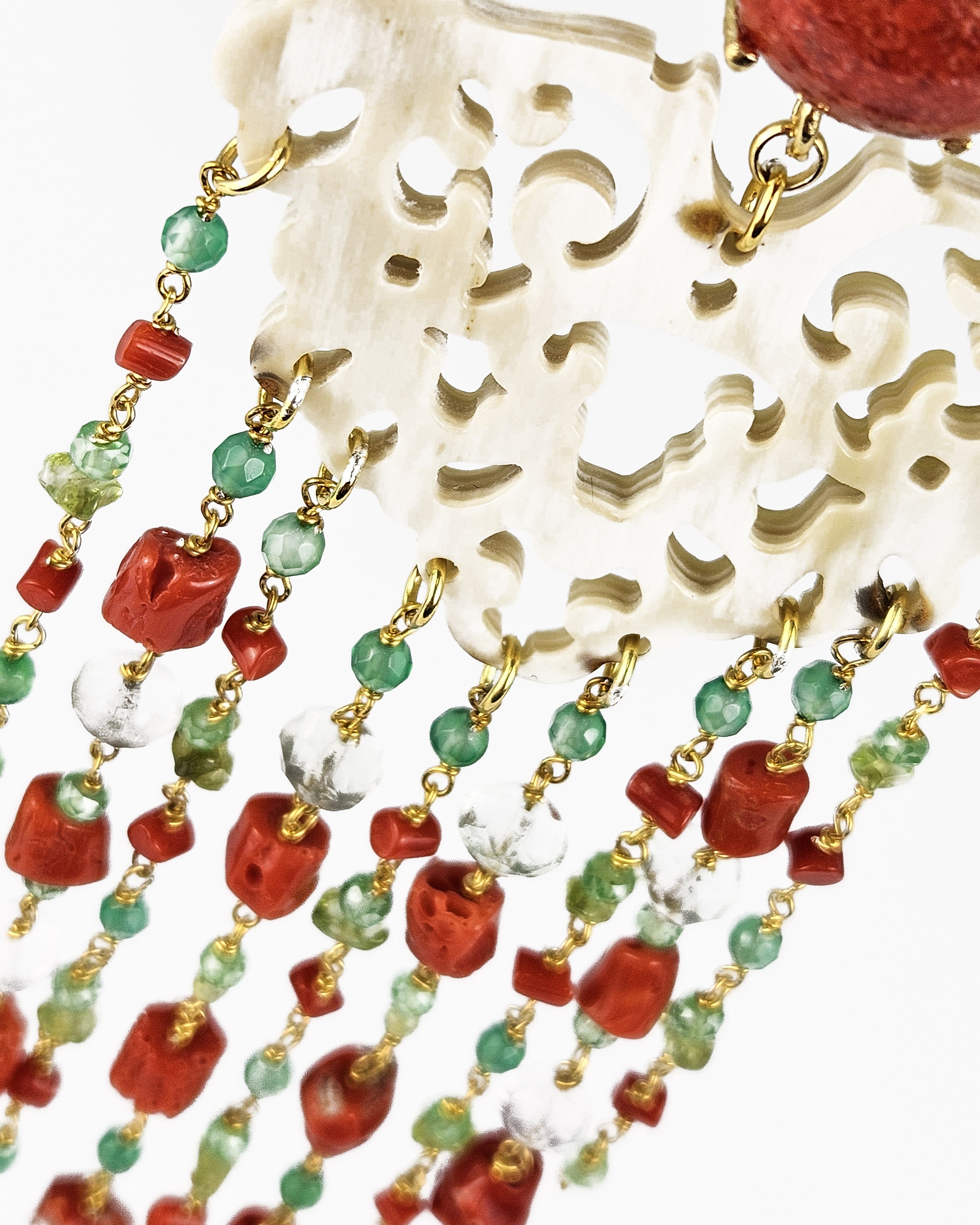 Pendientes filigrana cascada cuerno