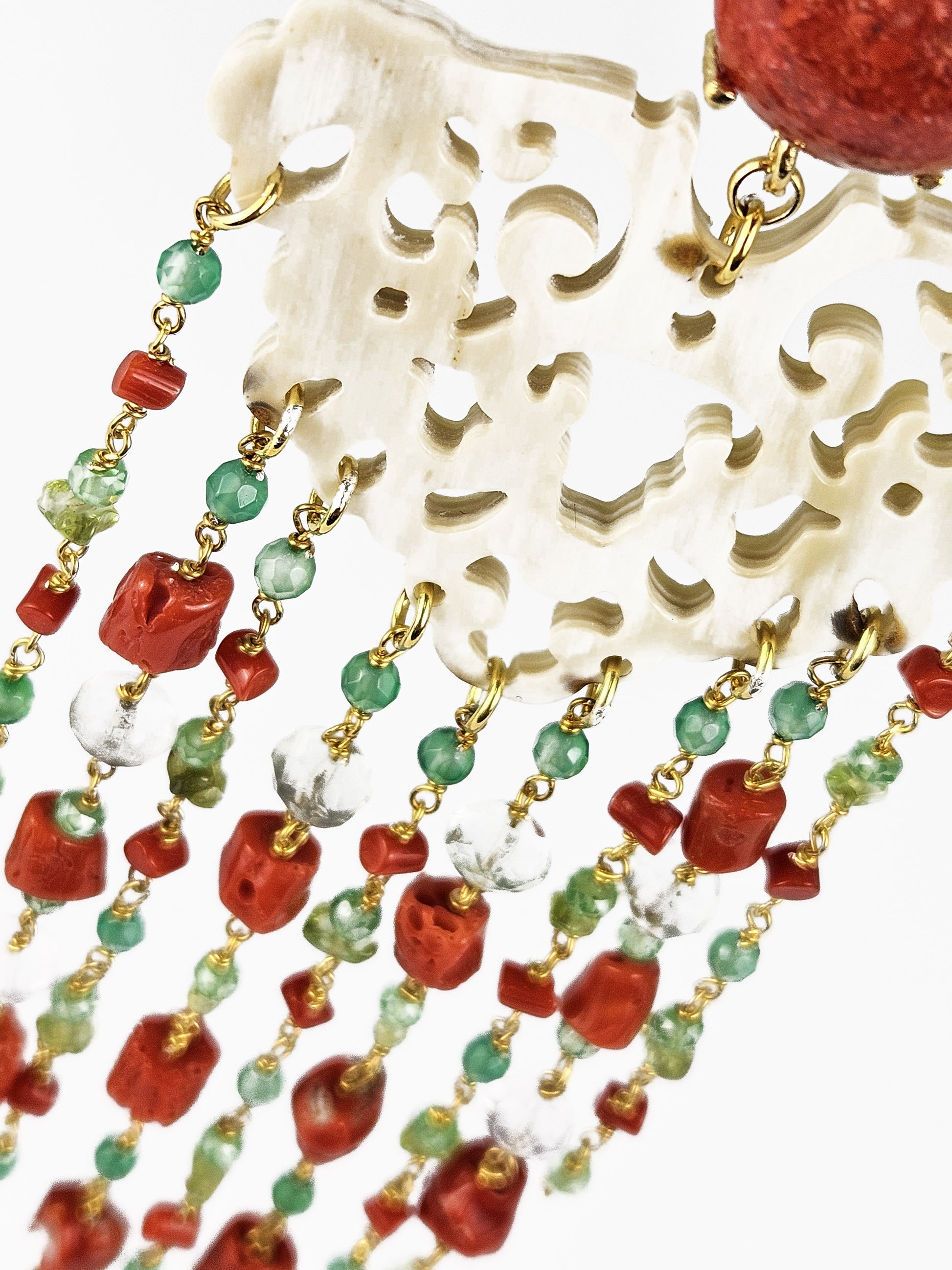 Pendientes filigrana cascada cuerno