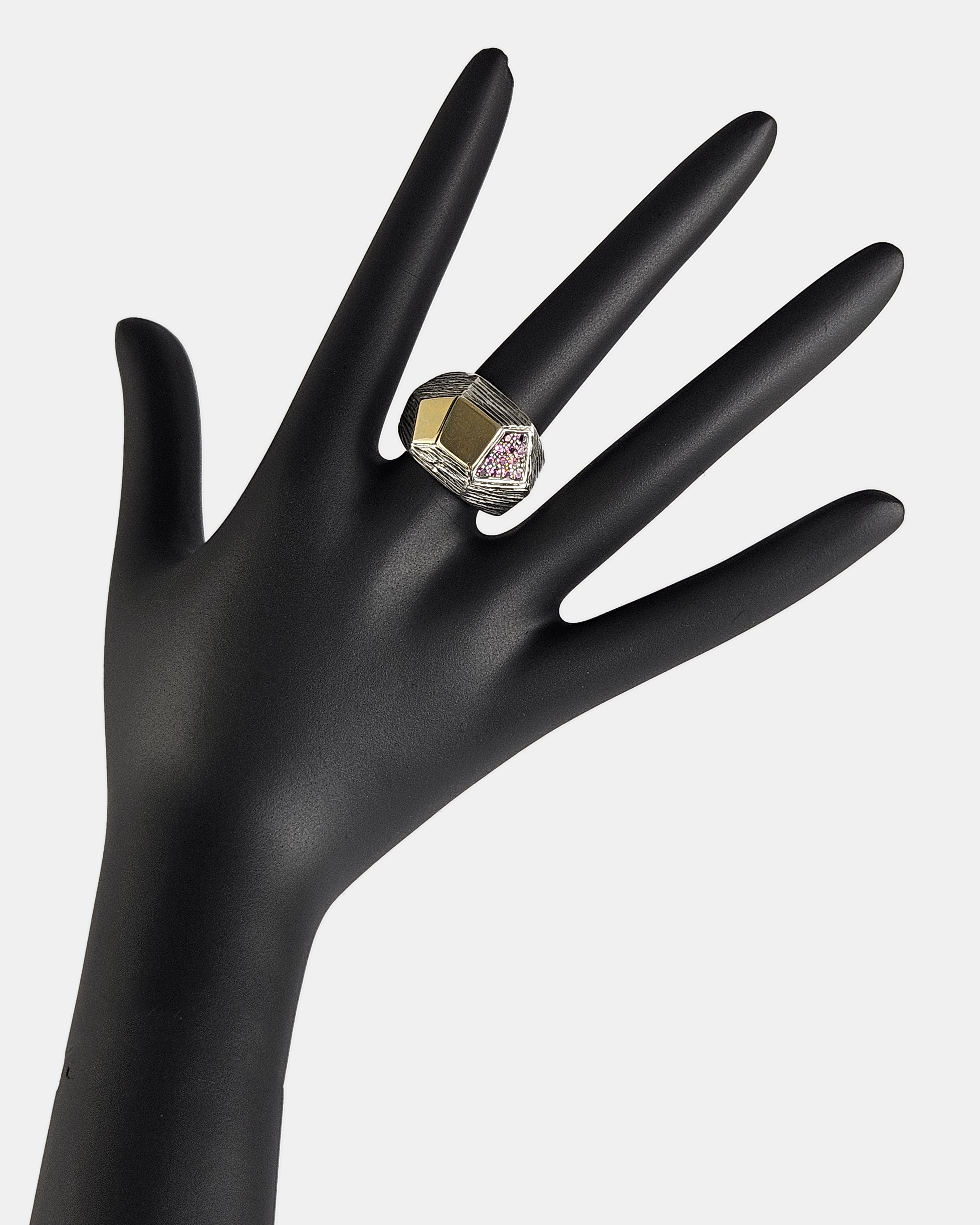 Anillo plata y rodonitas