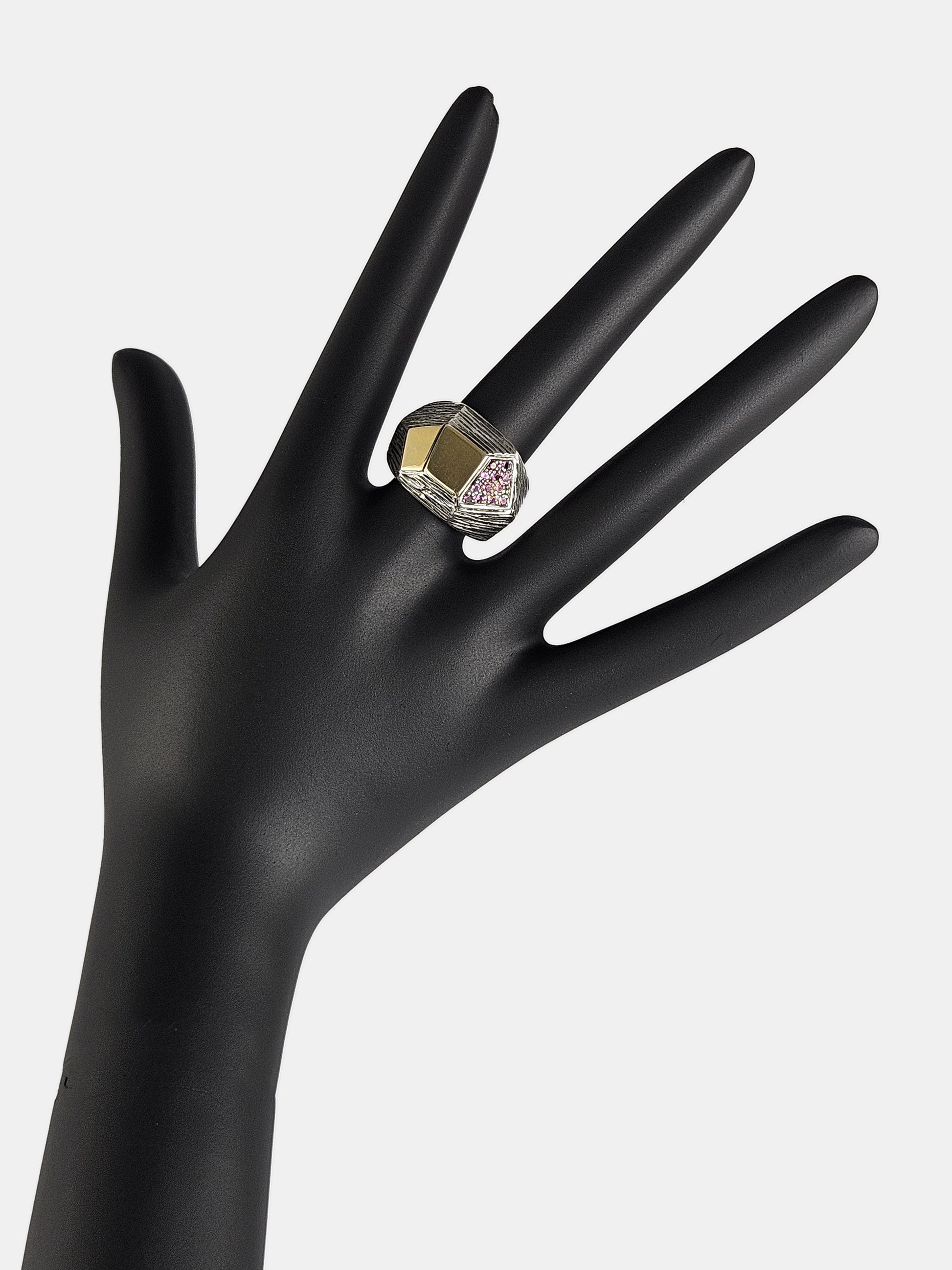 Anillo plata y rodonitas