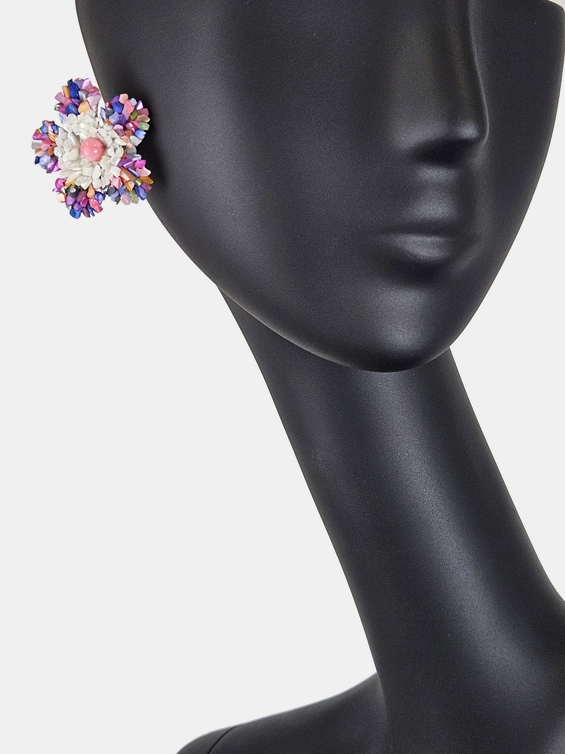 Pendientes Flor nácar Dublos