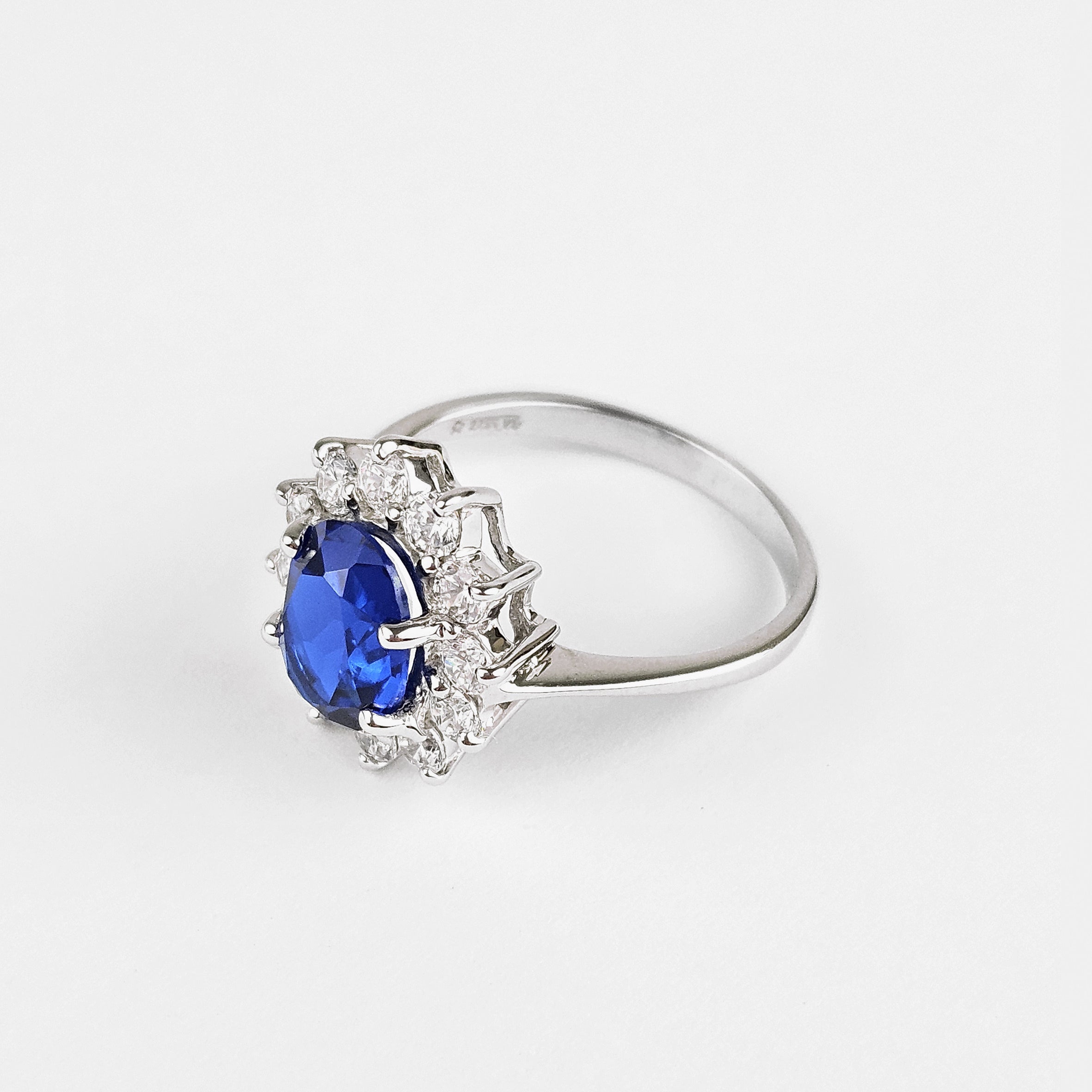 Anillo plata y zirconita Lady azul topacio